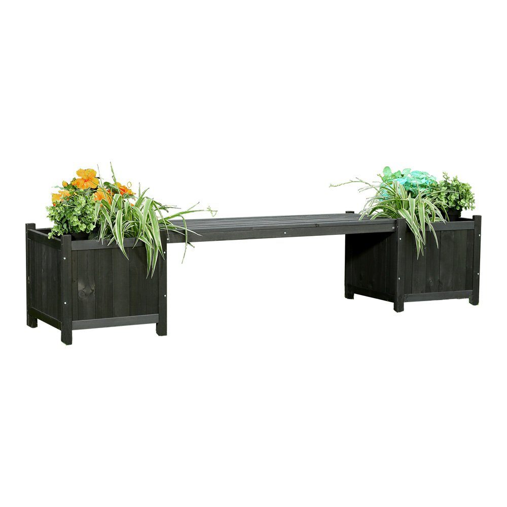 Mucola Gartenbank Gartenbank mit 2 Blumenkästen günstig online kaufen