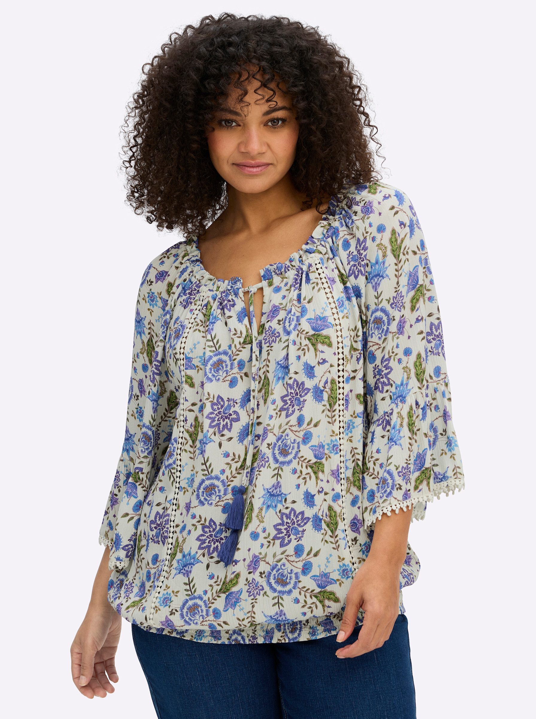sheego by Joe Browns Klassische Bluse 3/4-Arm-Bluse 3/4-Arm günstig online kaufen