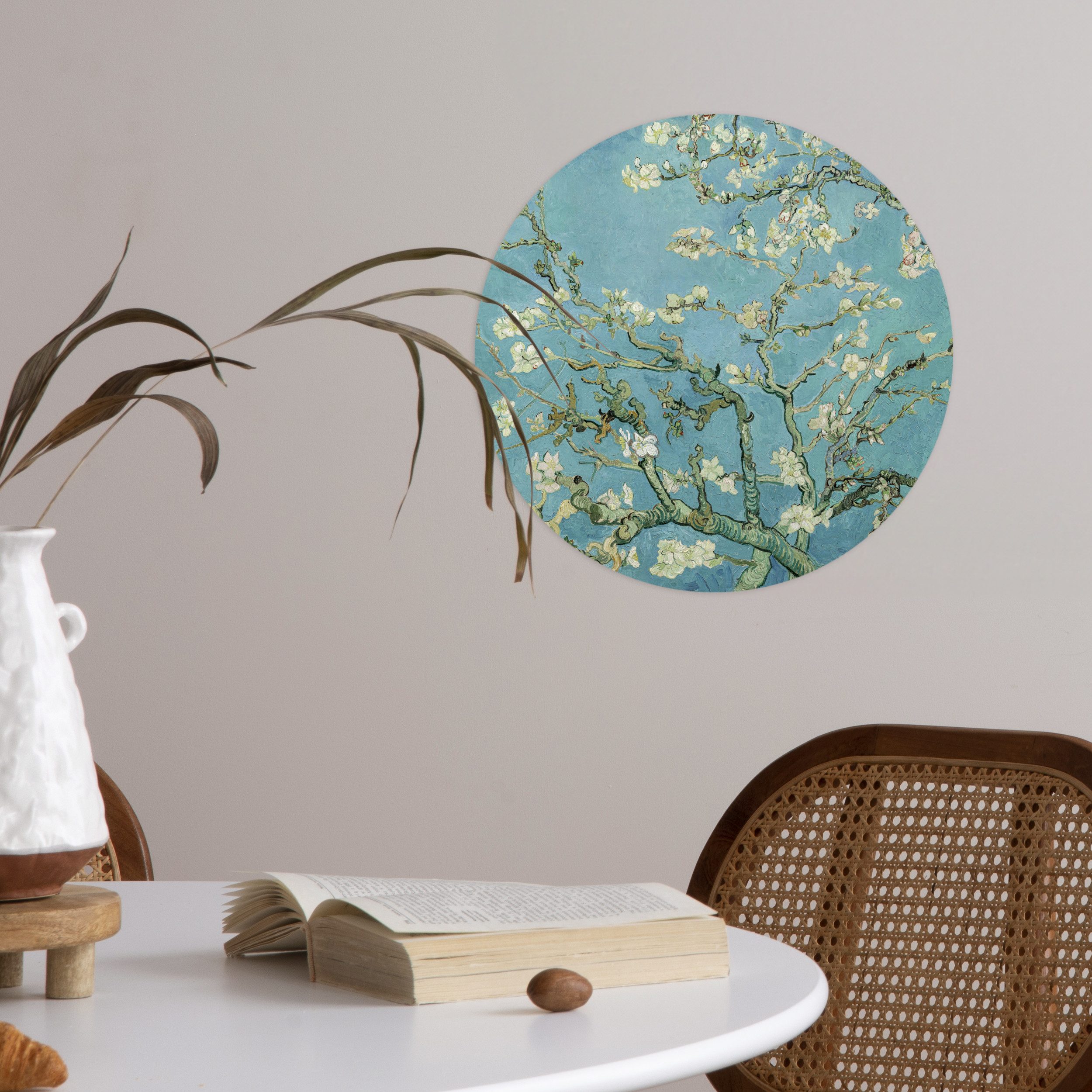 MuchoWow Wandsticker Van Gogh - Mandelblüte - Alte Meister - Kunst - Vintage (1 St), Wandtattoo Selbstklebend, Wohnzimmer Deko Aufkleber, 30x30 cm – Bild 5 von 5