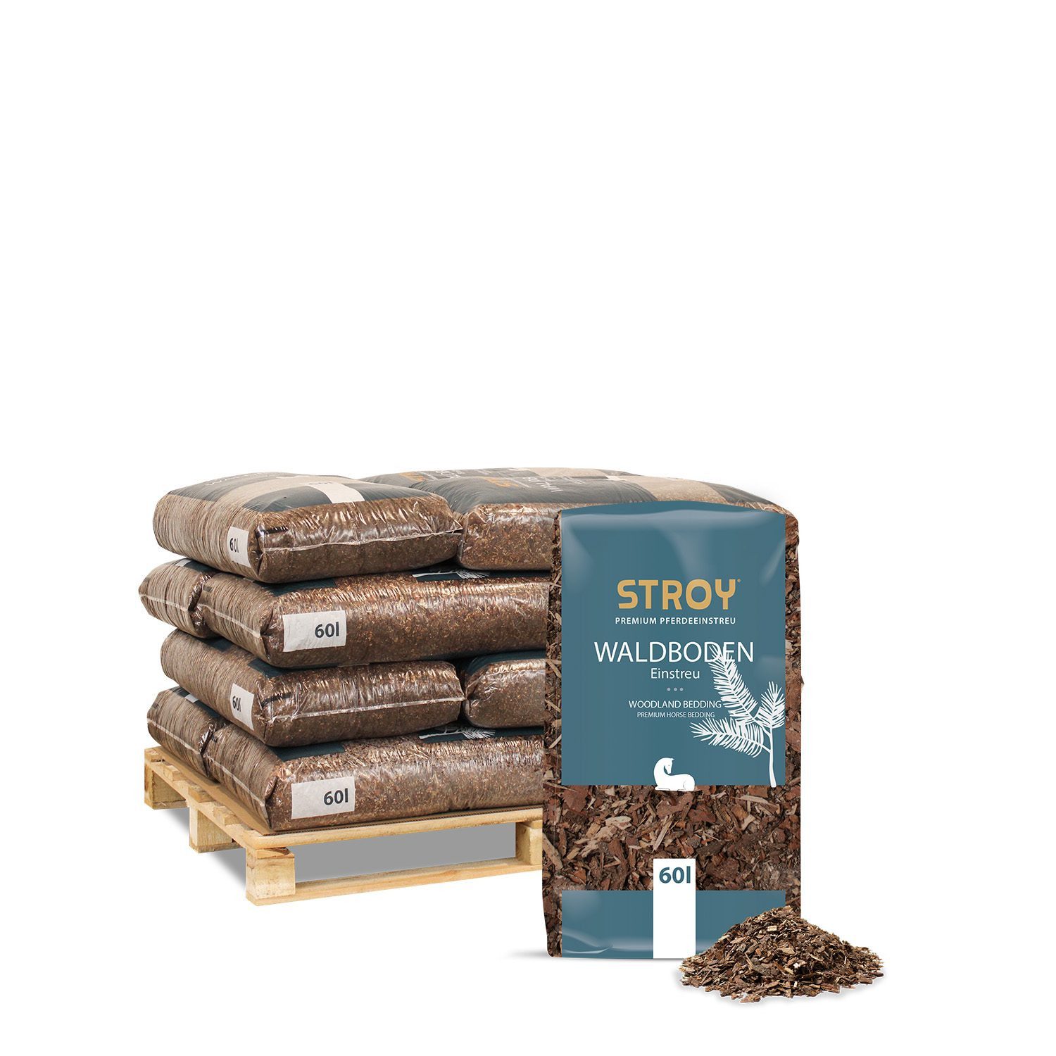 STROY Einstreu Waldbodeneinstreu Premium (Palette, 12-tlg)
