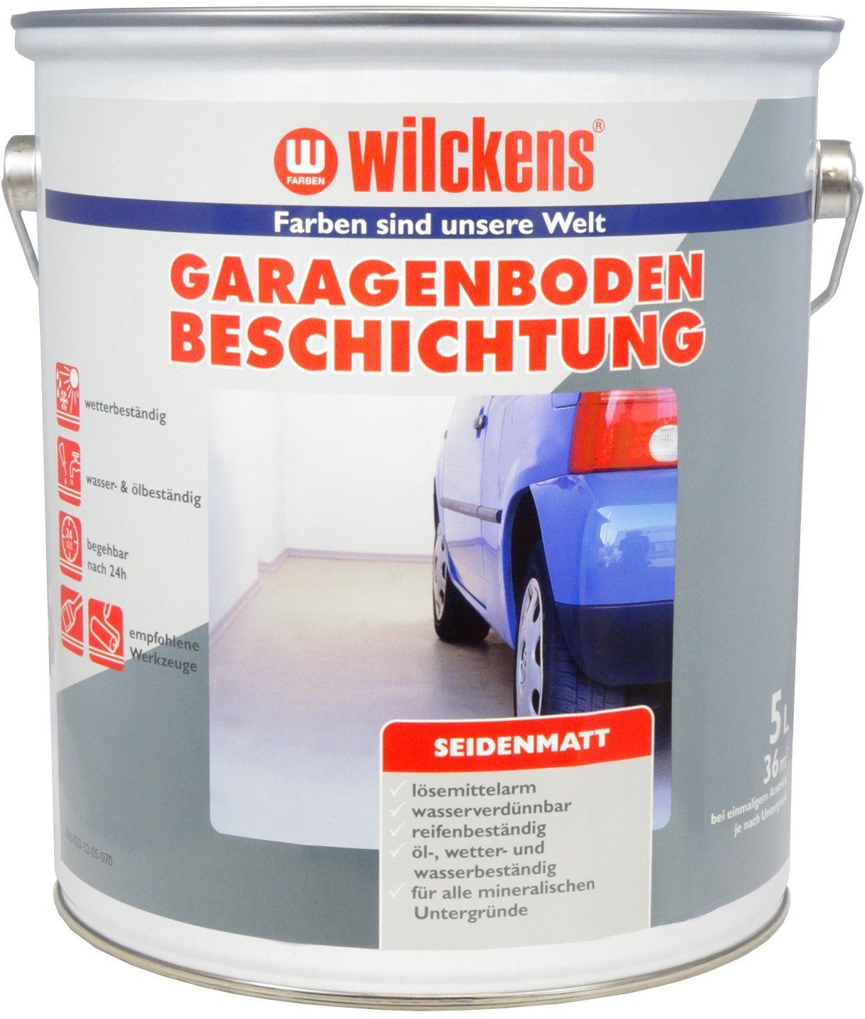 Wilckens Farben Anthrazit 5 Lack, Garagenbodenbeschichtung Liter