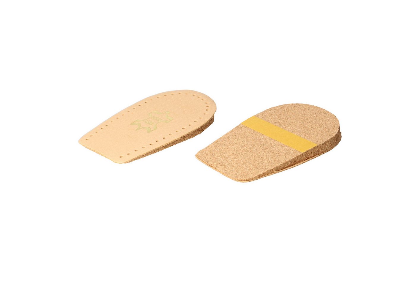 filsko Fersenkissen Leder & Kork Fersenpolster Fersenschutz Damen Herren (1-tlg), 100% Leder, verbesserter Komfort, Freizeitschuhe, Arbeitsschuhe