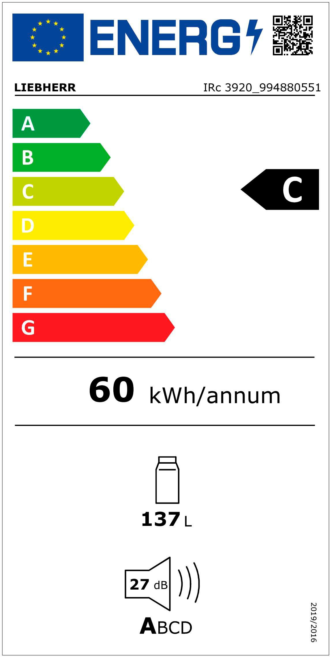 Energieeffizienzklasse: 