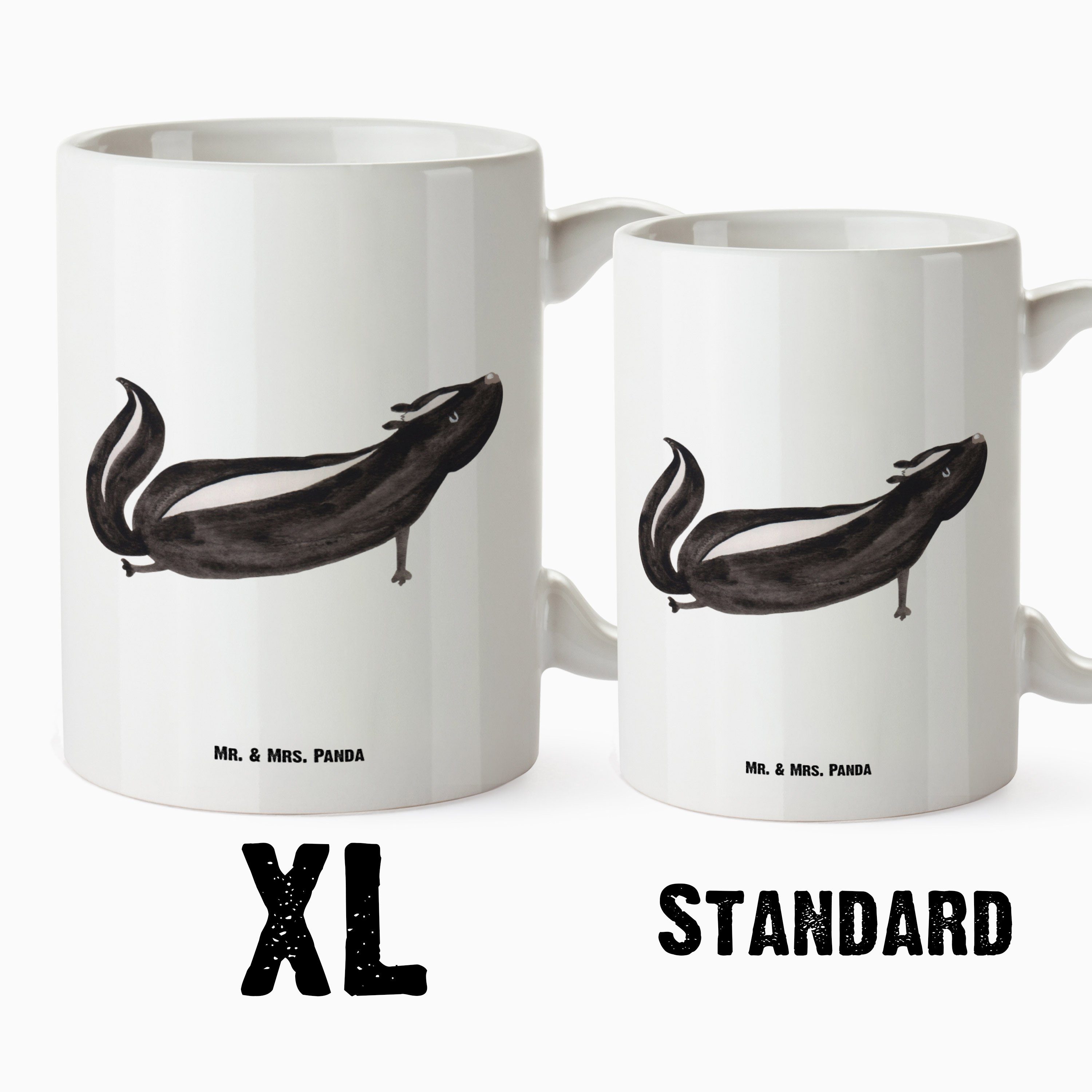 XL & - - Geschenk, Keramik Lache, Tasse Tasse, Yoga Tasse Weiß Jumbo Namaste, Stinktier Mr. Panda Mrs. Groß,