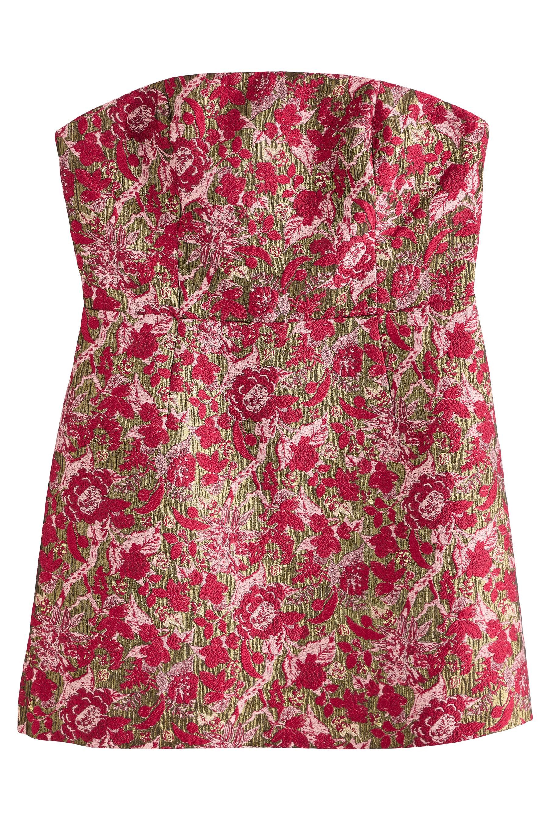 Next Minikleid Strukturiertes Bandeau-Minikleid aus Jacquard (1-tlg)