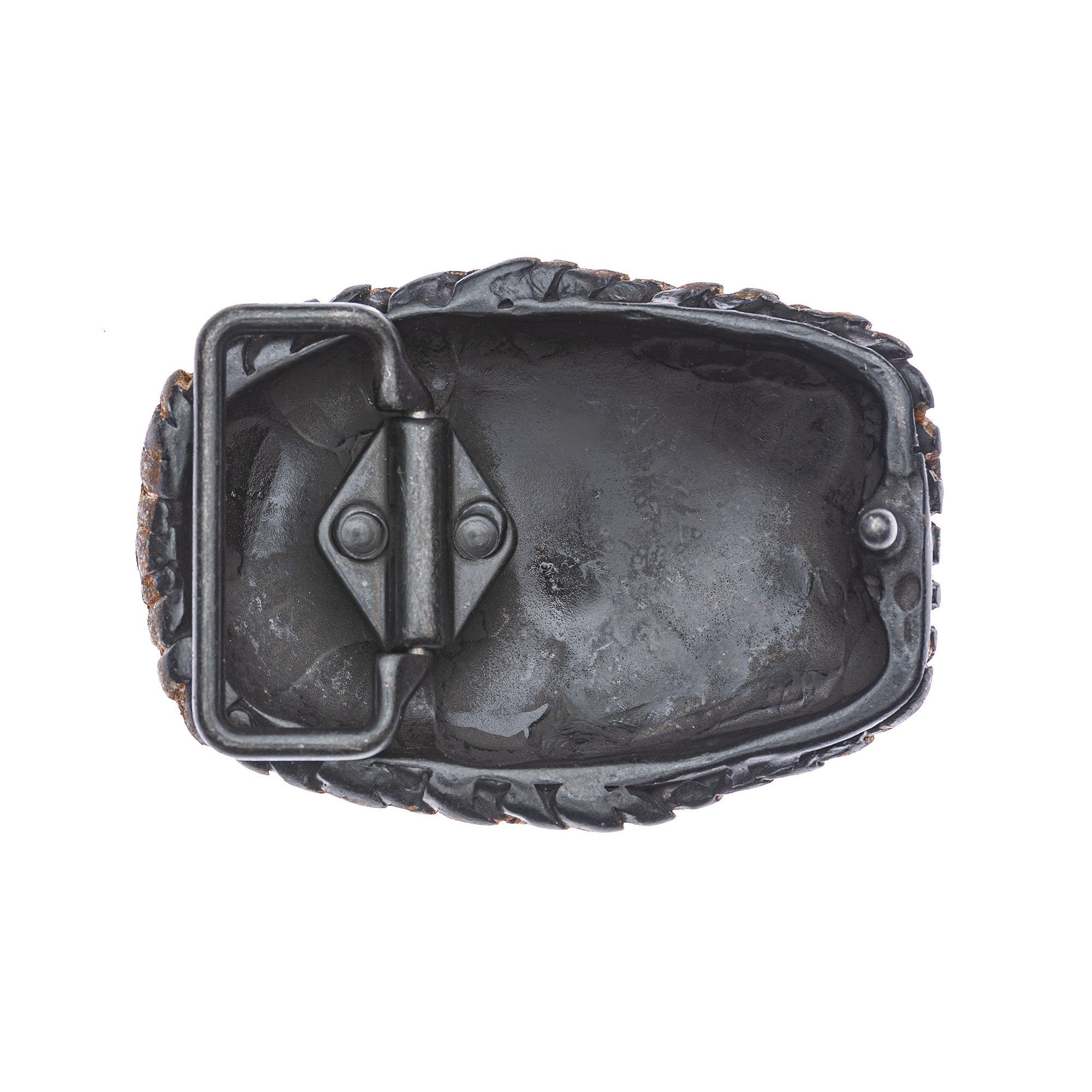 Cassandra Accessoires Gürtelschnalle Wechselschnalle Gürtelschließe Buckle "Armadillo" mit Schuppen-Optik - 40mm