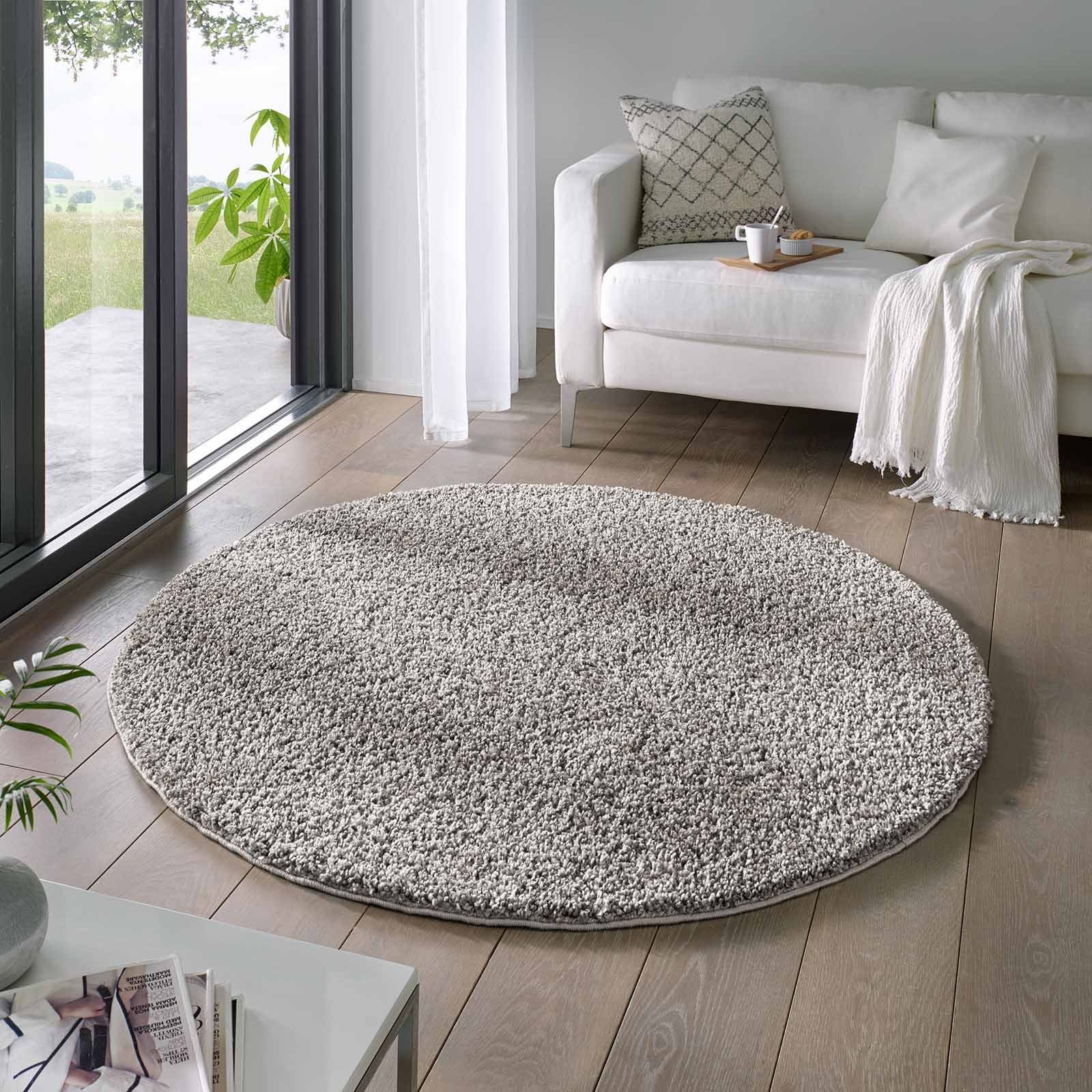 TaraCarpet Langflor-Teppich Venezia Shaggy, rund, Höhe: günstig online kaufen