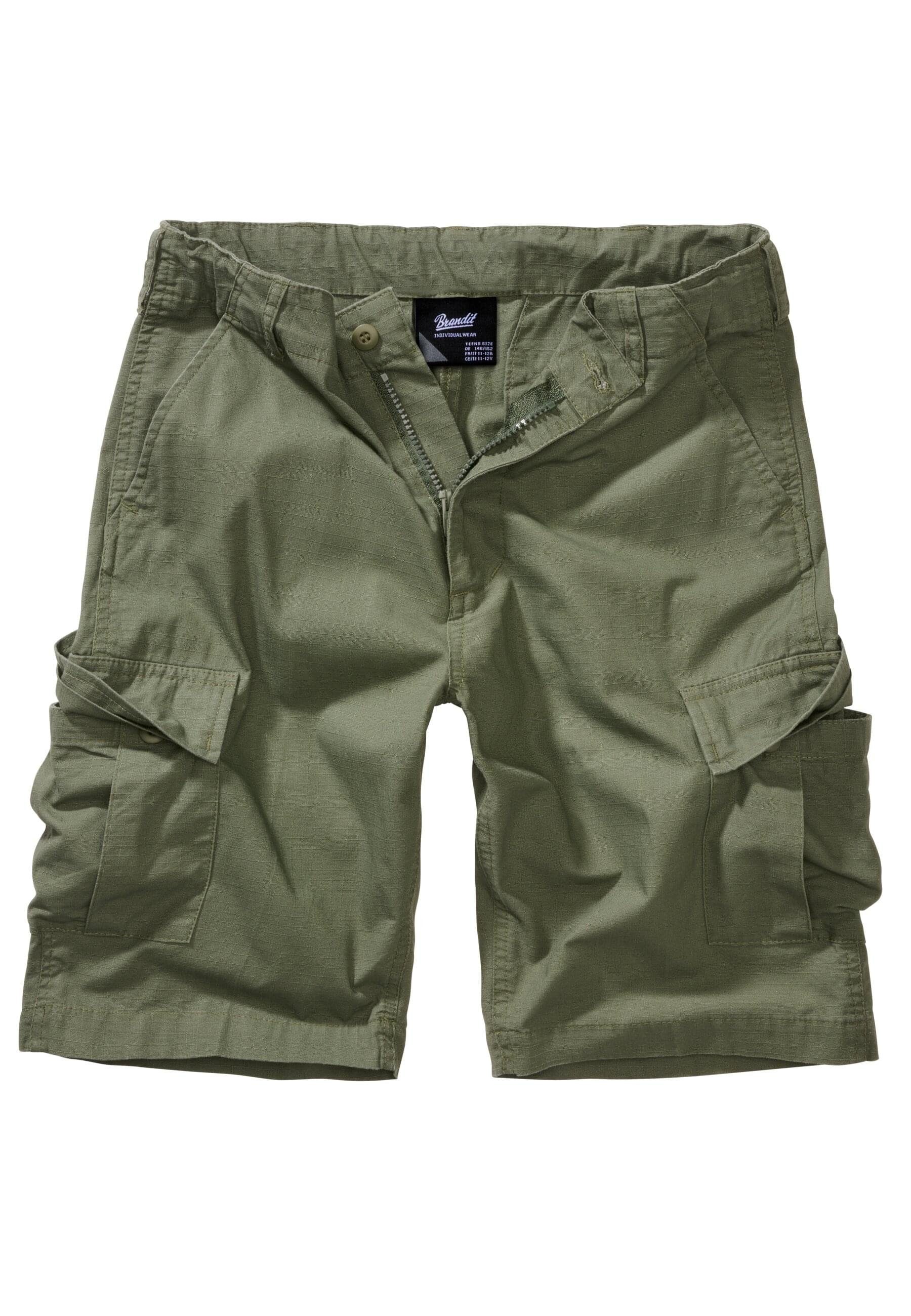 Brandit Shorts BDU Stoffhose (1-tlg) Kids olive Unisex Ripstop