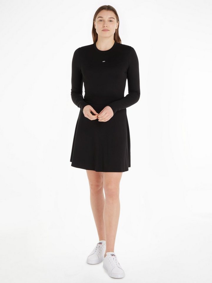 Tommy Jeans Skaterkleid TJW LS FIT & FLARE DRESS mit Tommy Jeans Markenlabel