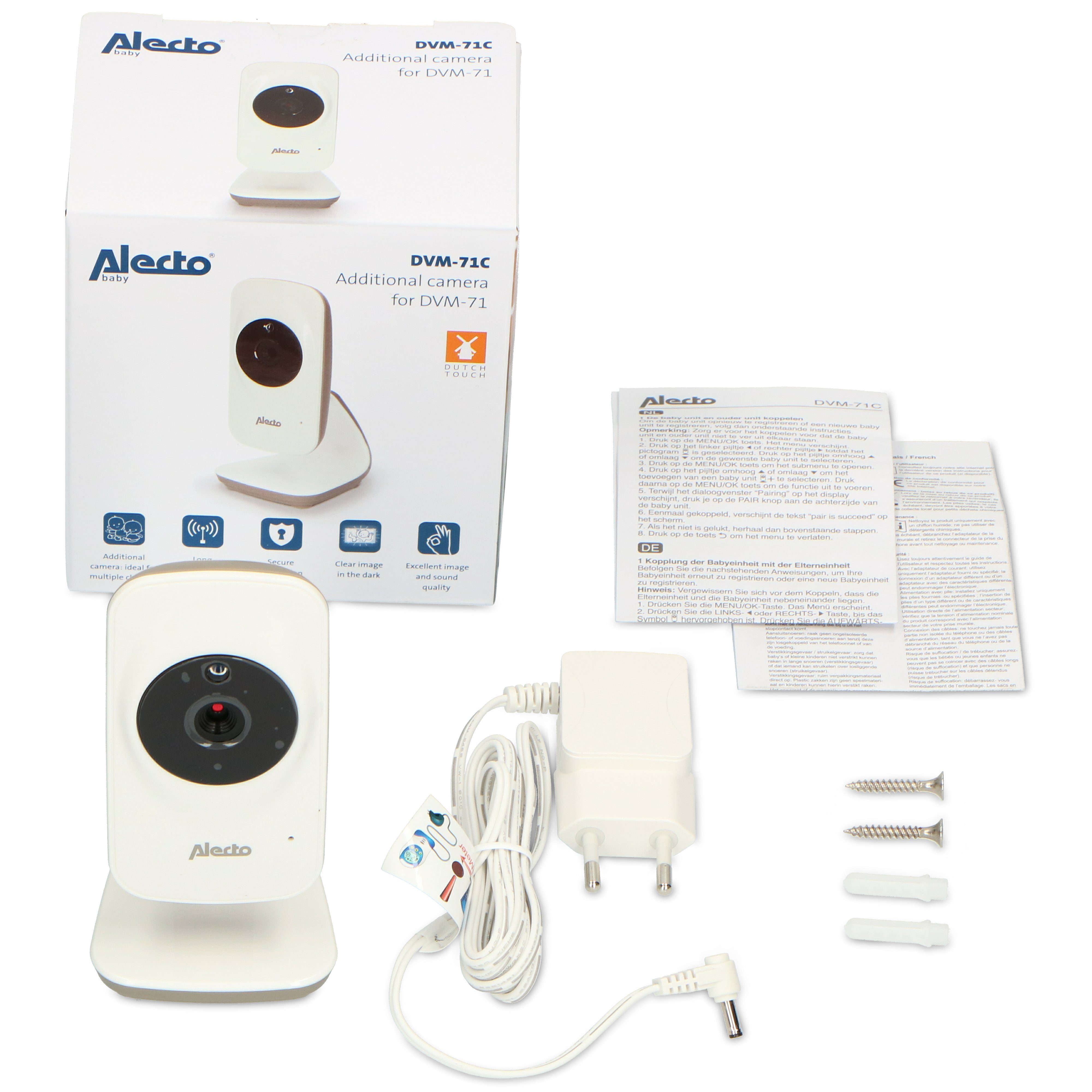 1-tlg., DVM-71 Video-Babyphone Zusatzkamera DVM-71C, für Alecto