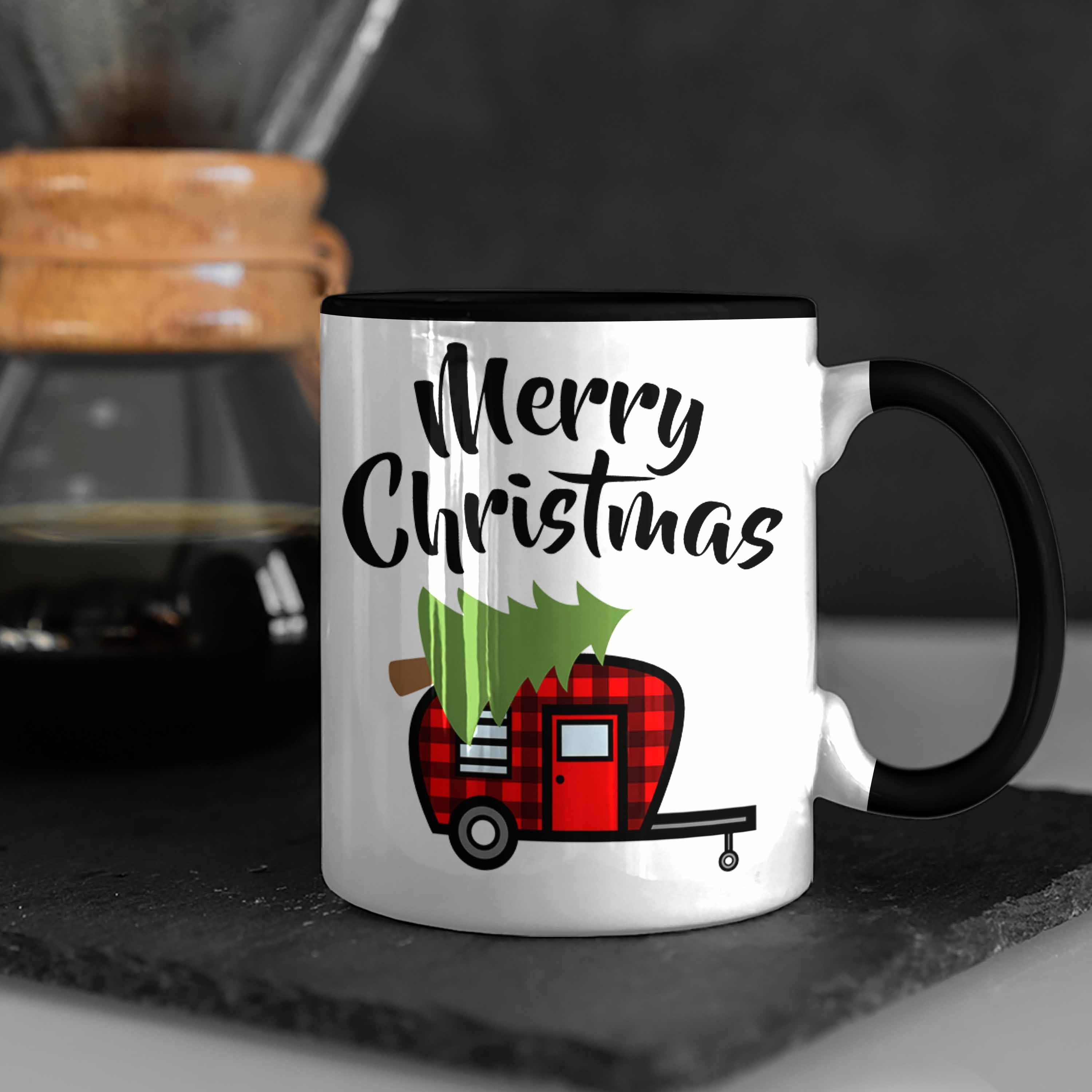 Trendation Lebkuchen Weihnachten Grafik Tasse Schwarz Jungen Kinder Geschenk Becher Mädchen Jungs Merry Tasse Cute Lustig Christmas - Weihnachtstasse Trendation