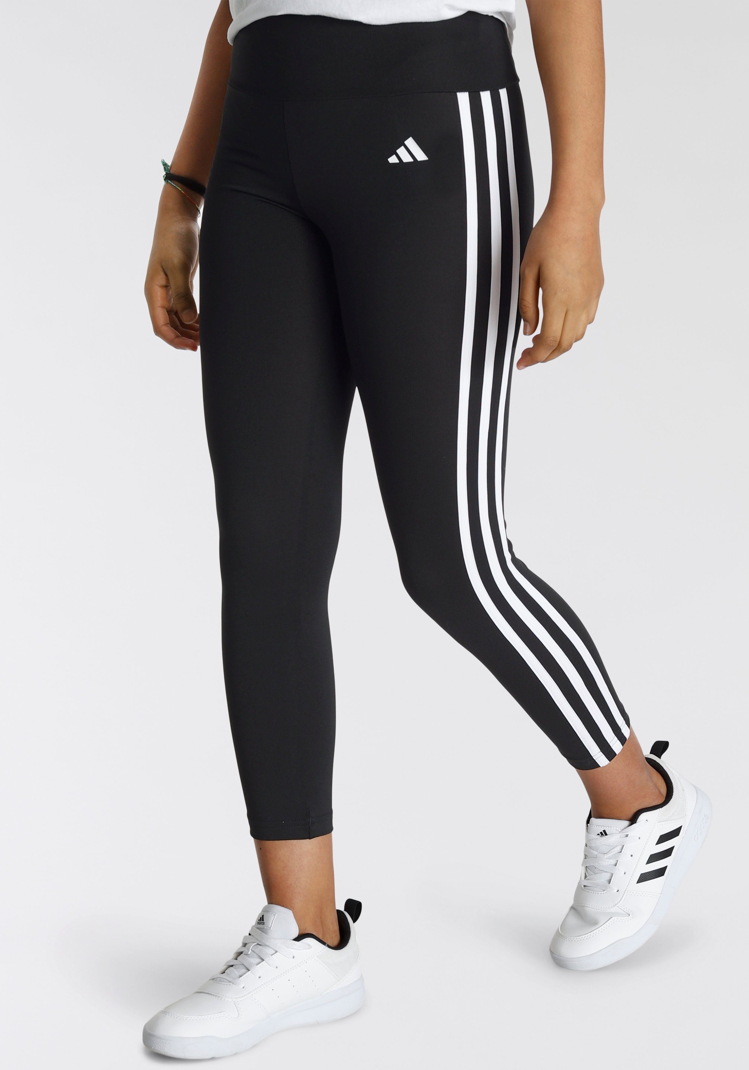 adidas Sportswear Trainingstights ESSENTIALS AEROREADY HIGHWAISTED / Black (1-tlg) 3STREIFEN White