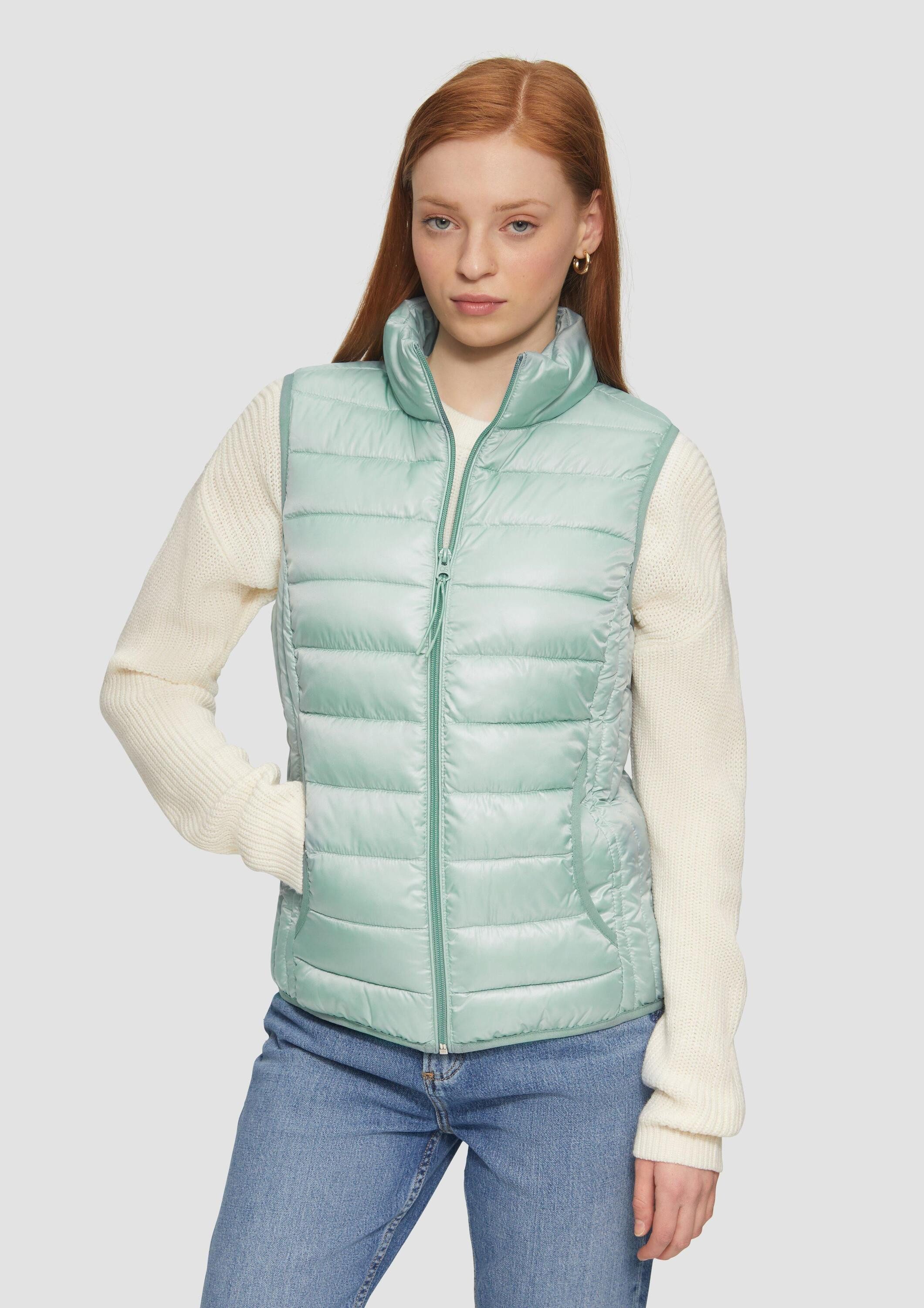 QS Outdoorjacke Outdoor-Weste Steppweste mit Stehkragen günstig online kaufen