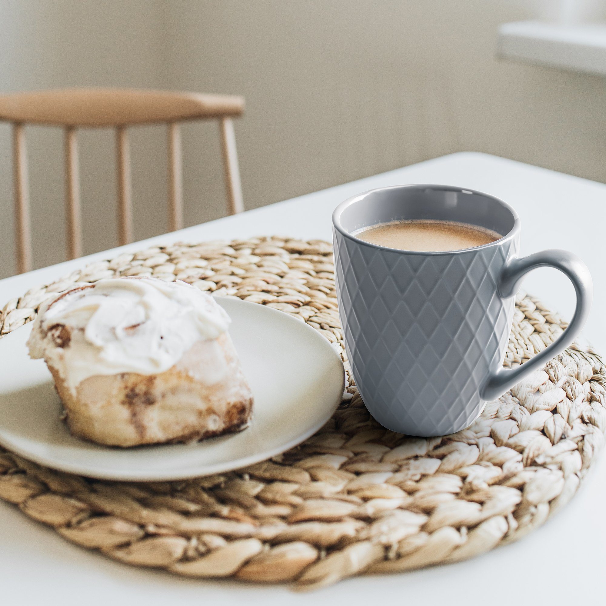 MiaMio Tasse 6 x 400 ml – Kaffeetassen Set / Becher– Moderne Keramik Matt, 6-tlg., Keramik