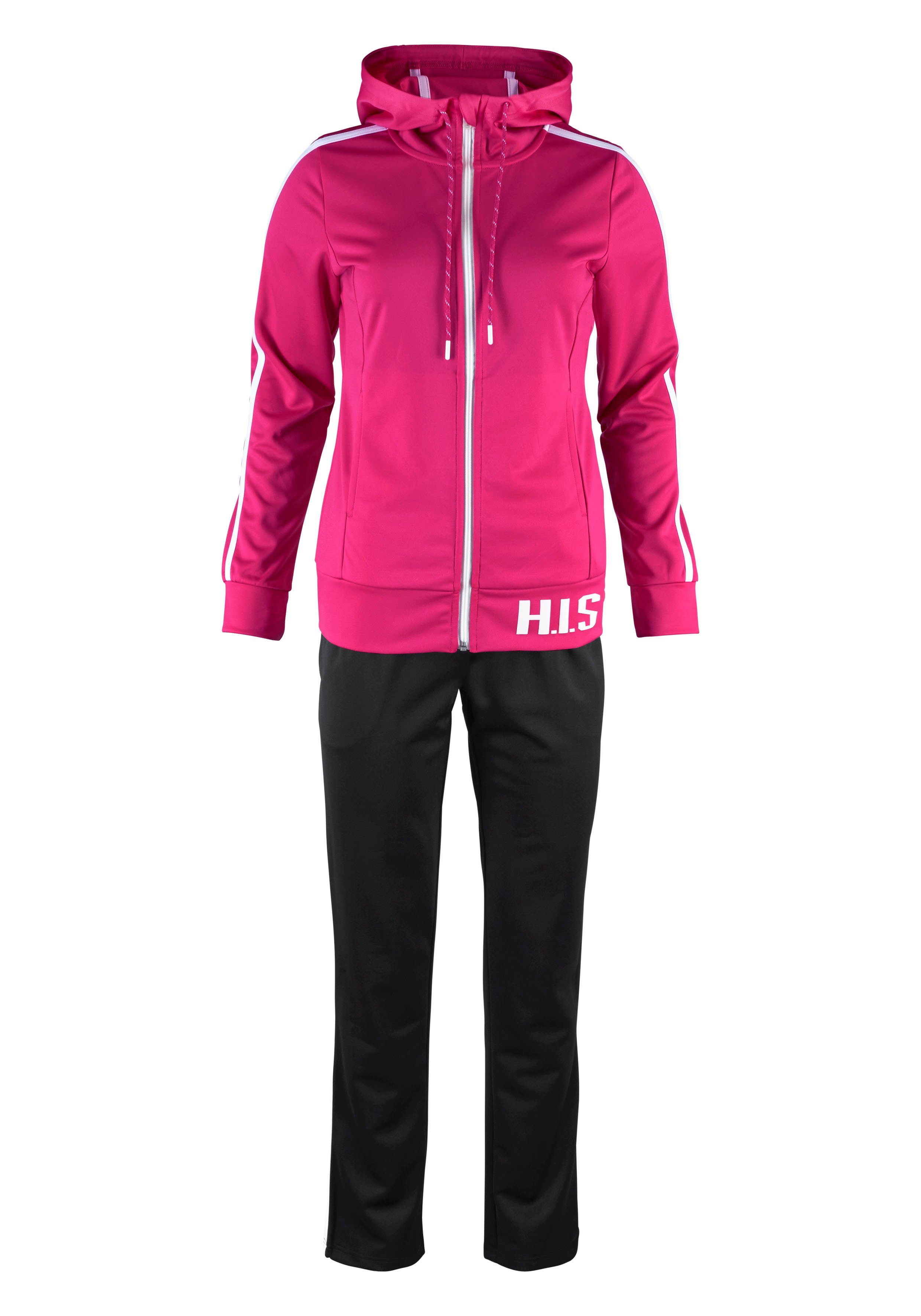 H.I.S Trainingsanzug (Set, aus nachhaltigem 2-tlg) (Trainingsanzug Pink Material)