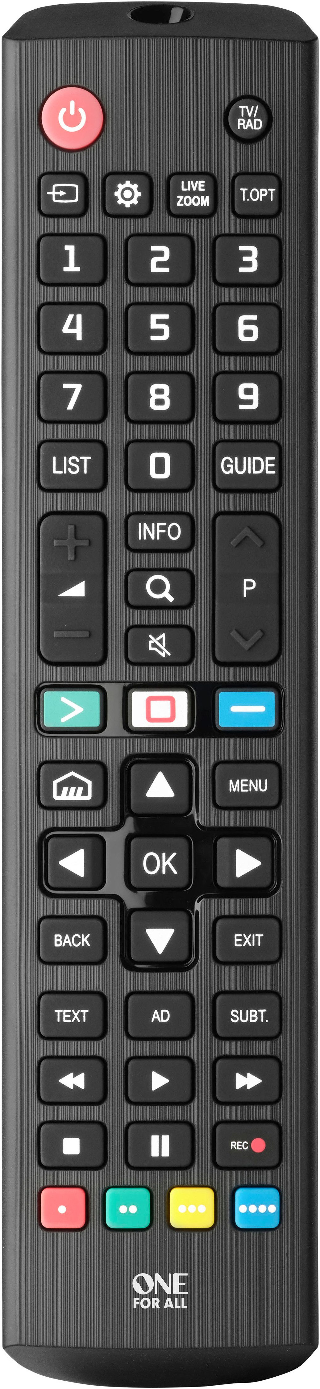 One for All One For All LG 2.0 LG Fernbedienung Schwarz Fernbedienung von One For All
