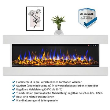 GLOW FIRE Elektrokamin Insert Clear, mit Heizfunktion bis 1600W, Fernbedienung & Abschaltautomatik