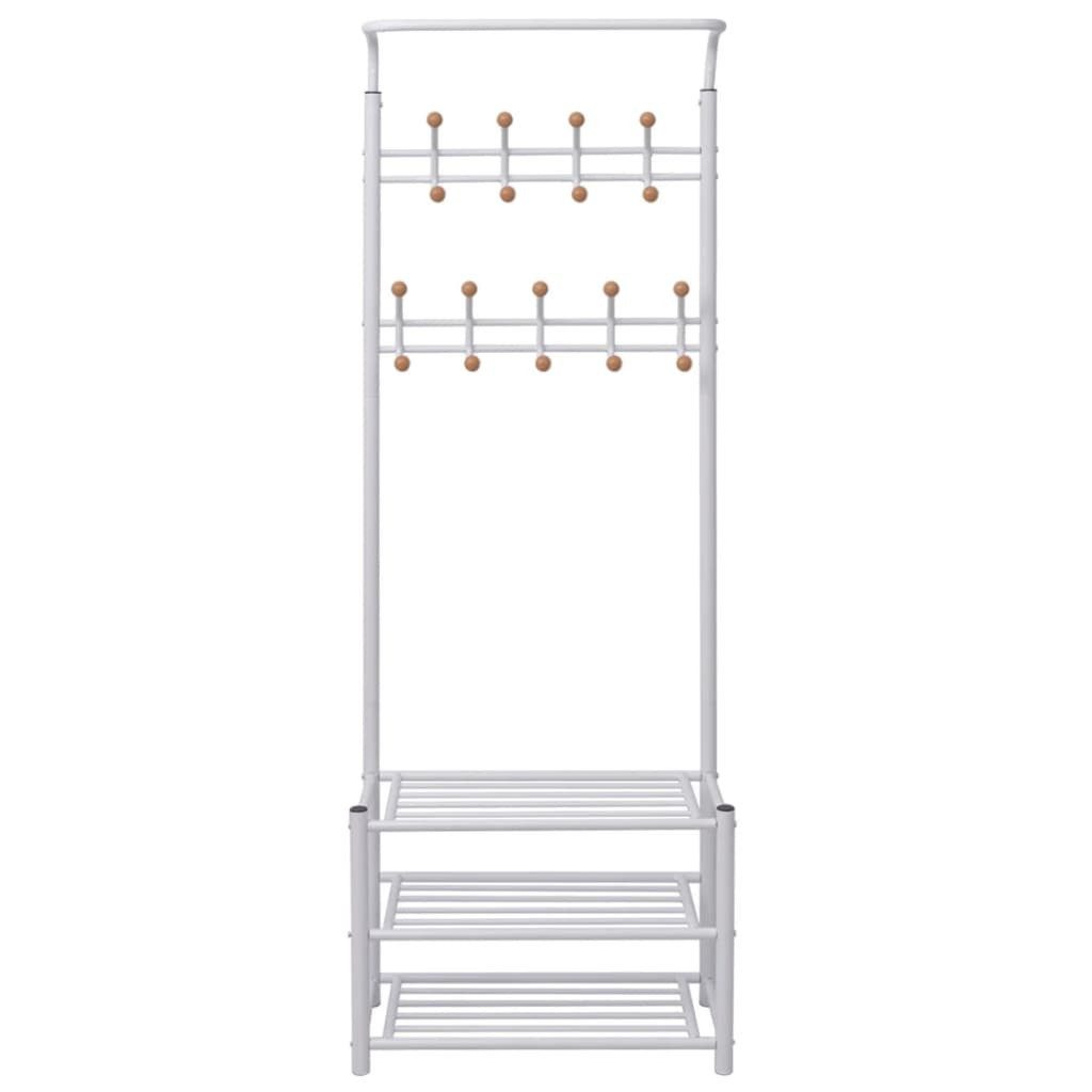 vidaXL Garderobenständer Garderobe mit Schuhablage 68×32×182,5 günstig online kaufen