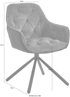 NIEHOFF SITZMÖBEL Stuhl Update, 180° drehbar mit Rückholfunktion, 2er-Set