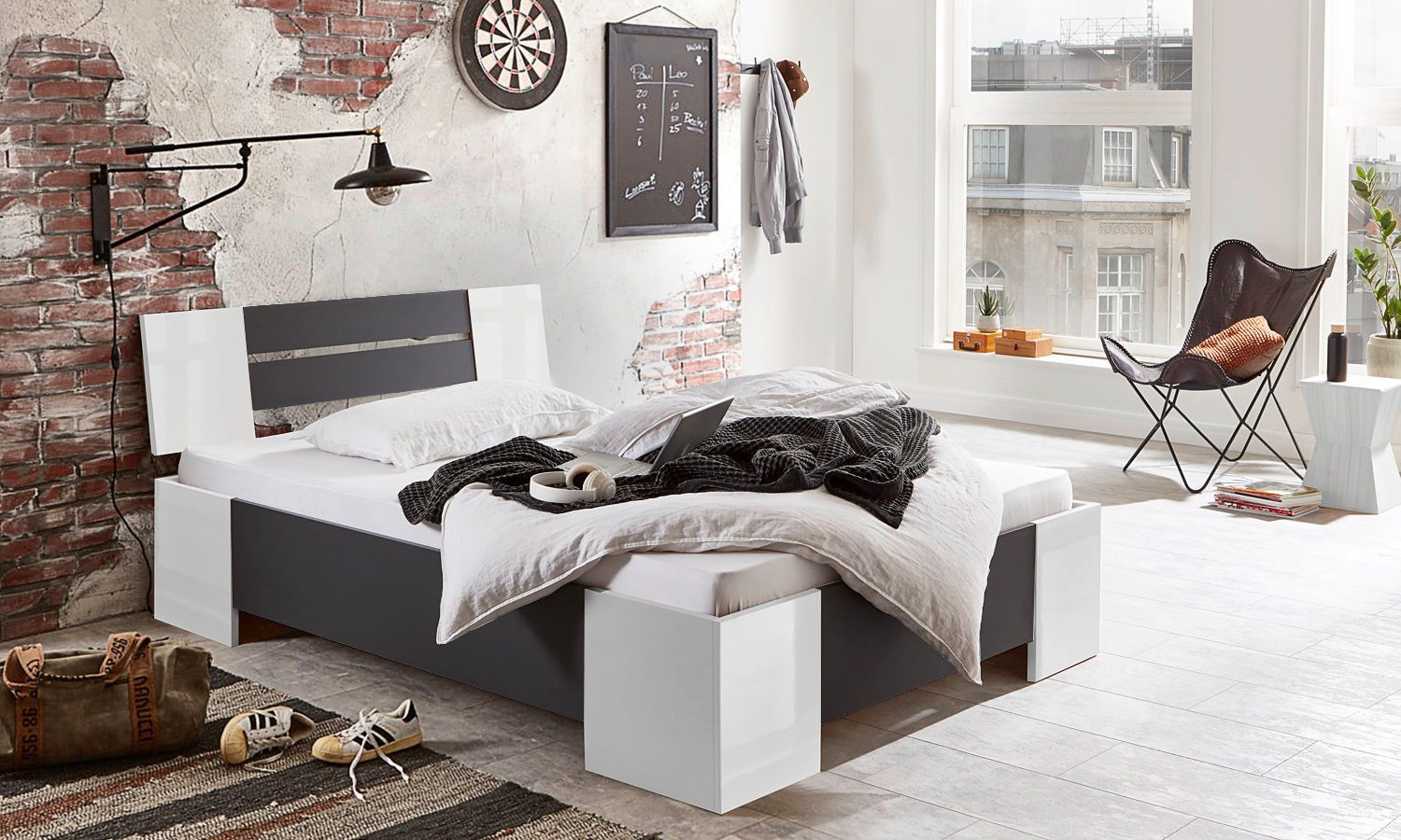 BMG Möbel Futonbett Graz (Bett 140x200 günstig online kaufen