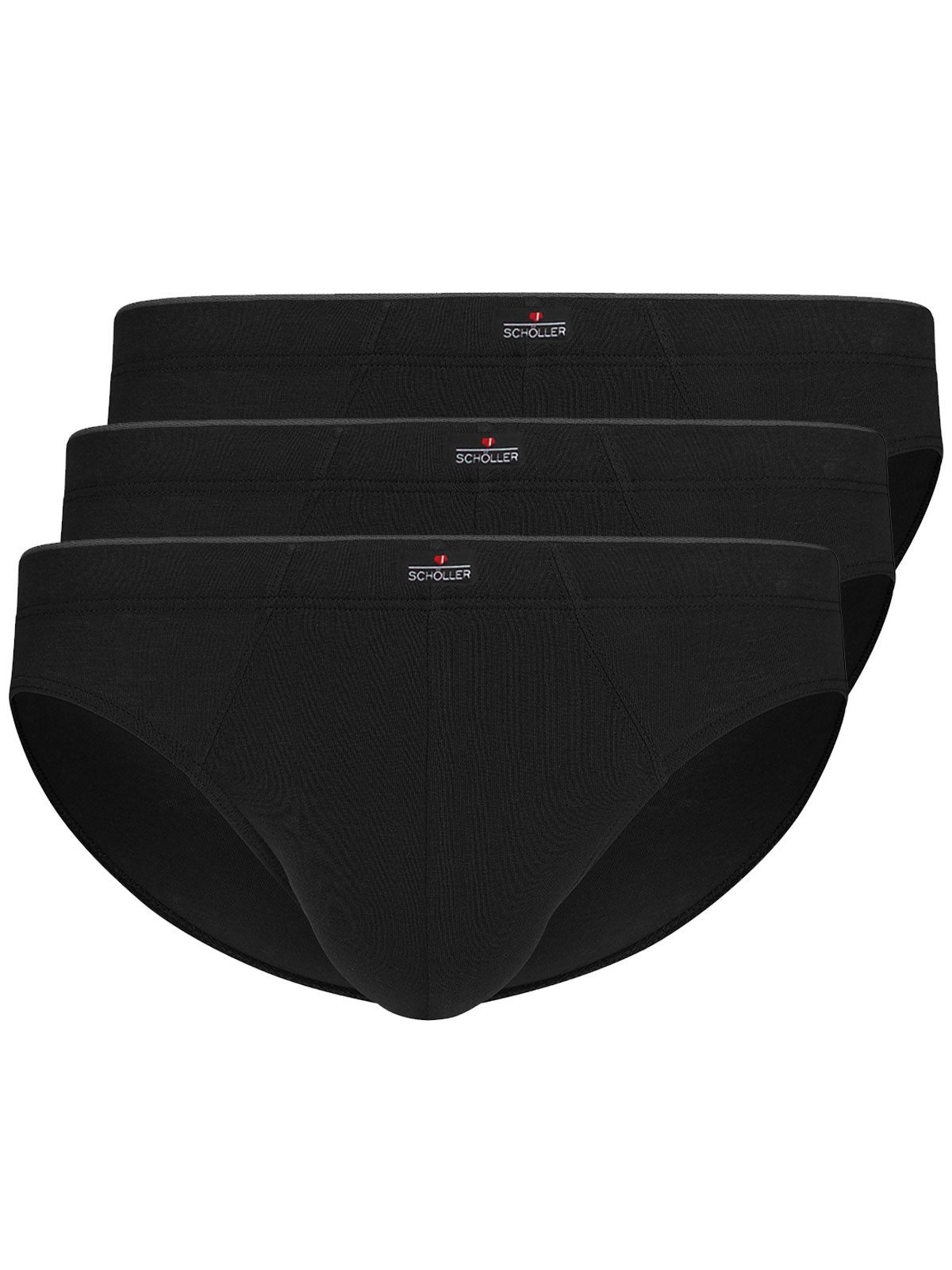 Schöller Slip 3er Pack Herren Slip Baumwolle-Elasthan (Packung, 3-St) -