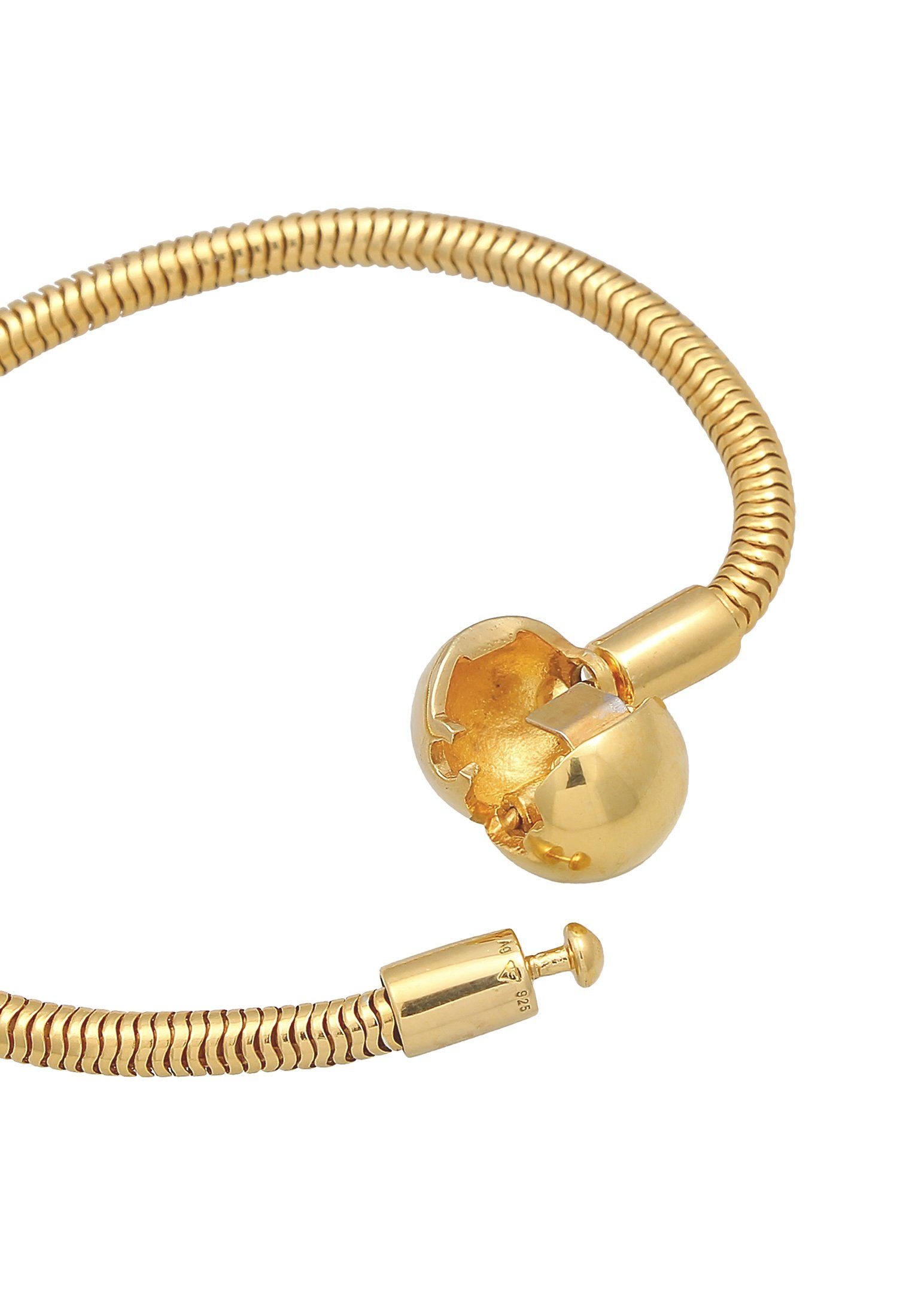 Nenalina Armband Schlangenkette Beadarmband Silber, Gold 925 Bettelarmband