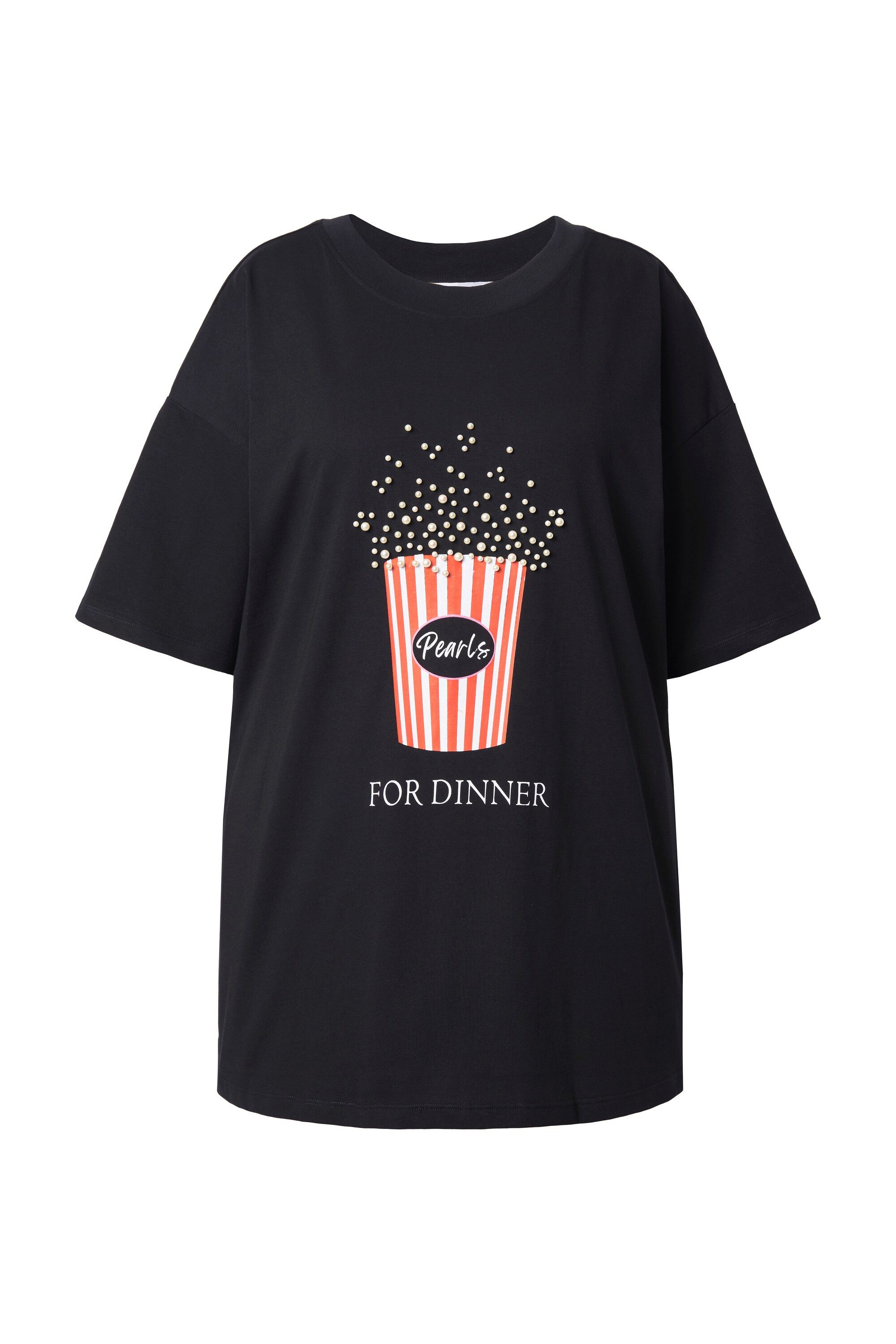 Studio Untold T-Shirt T-Shirt oversized Popcorn-Print mit Zierperlen günstig online kaufen