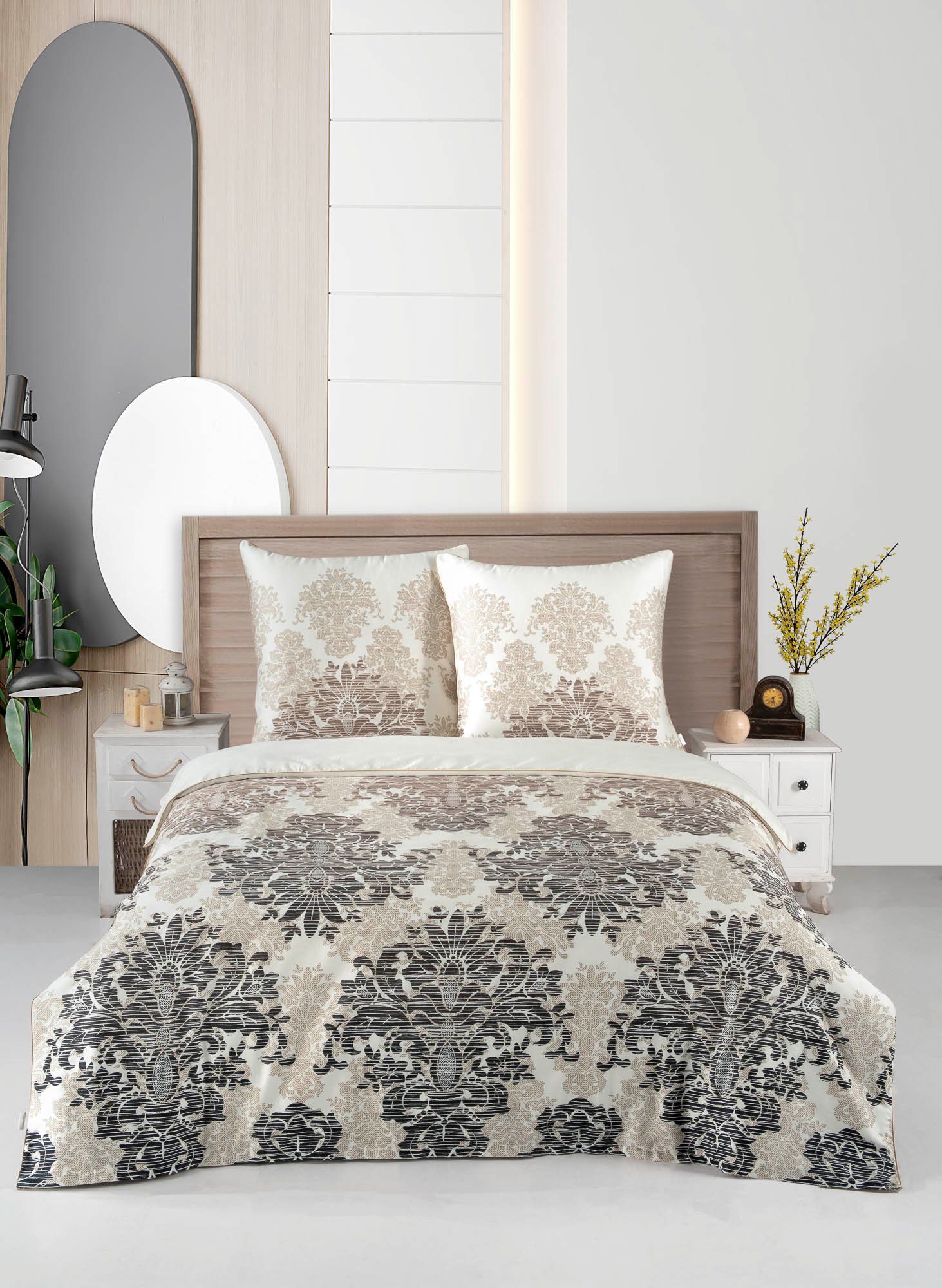 Aymando Bettwäsche Maderia Beige, 100% Baumwolle günstig online kaufen
