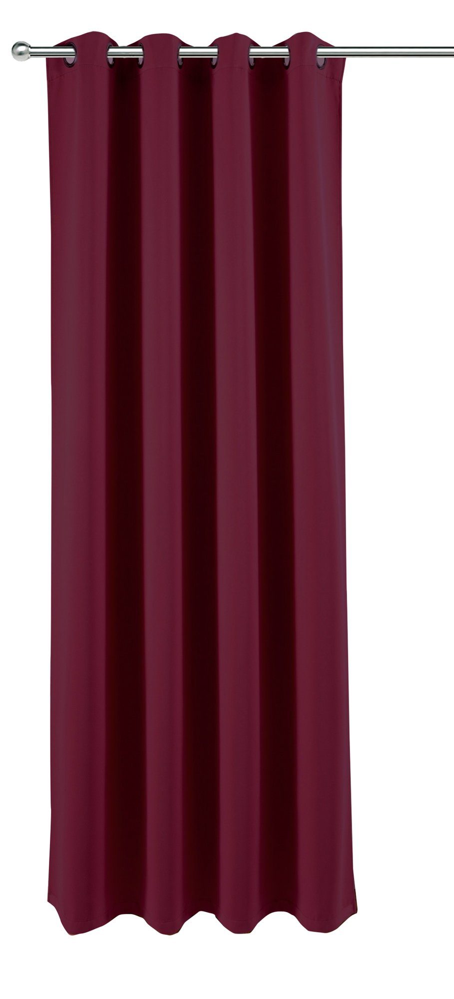 Gardine Vorhang uni Ösen 140x245 cm Moderner Ösenvorhang blickdicht Gardine, Haus und Deko, Ösen (1 St), blickdicht, Polyester beere violett