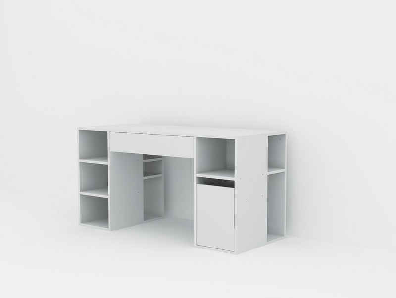 moebel17 Schreibtisch Schreibtisch Diamond Weiß