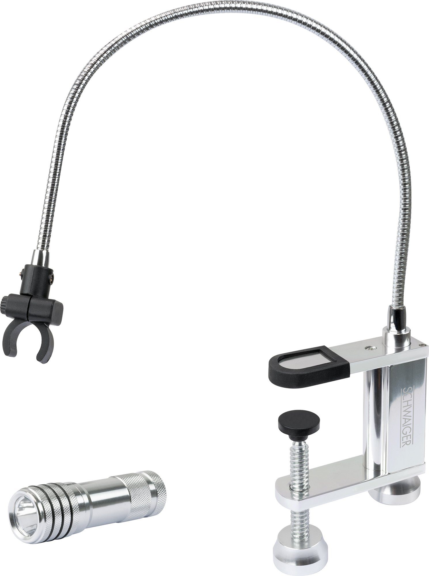 Schwaiger Grilllampe 658170, mit flexiblen Schwanenhals zu individuellen Ausrichtung der Leuchte, SMD LED, flexibler Schwanenhals, IP44