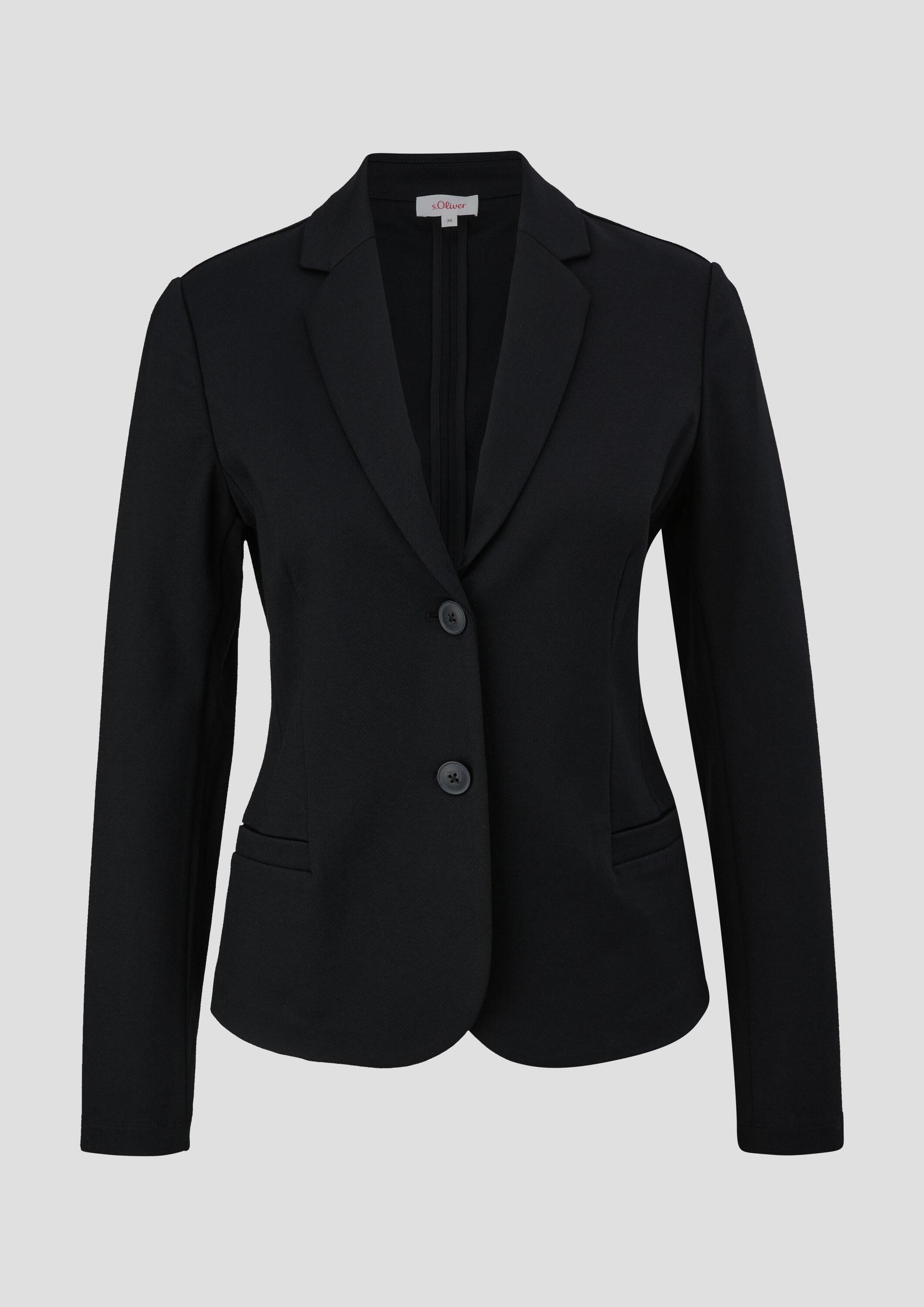 s.Oliver Jackenblazer Indoor-Blazer Jersey-Blazer mit Twillstruktur