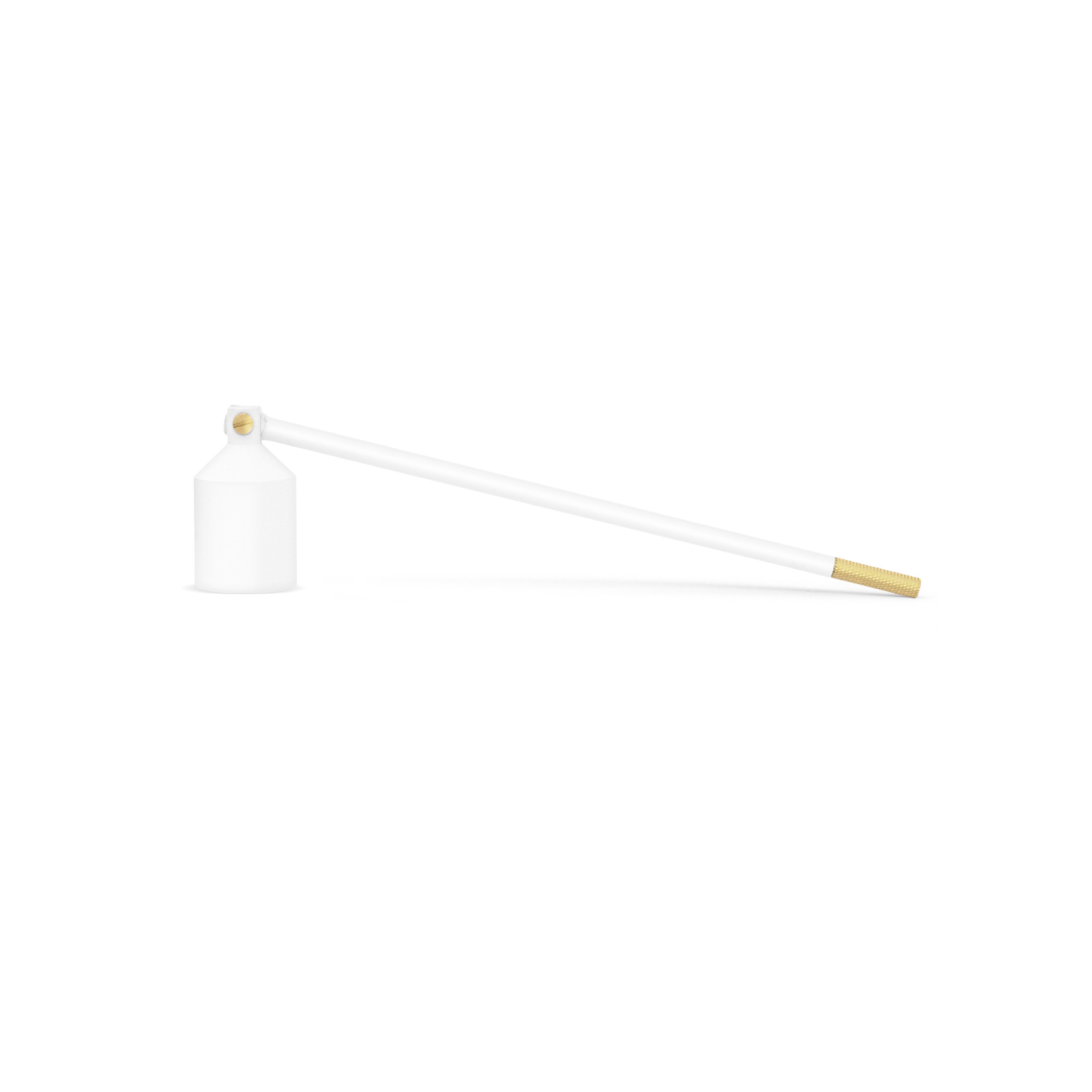 Nordic Flame Kerzenständer Kerzenlöscher WHITE weiß gold 20cm