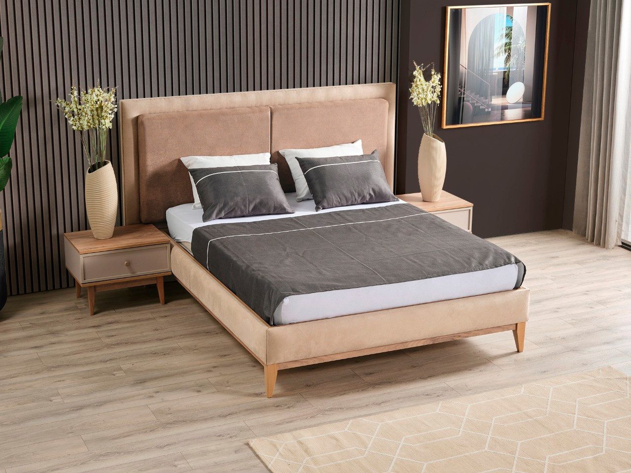Xlmoebel Bett Designer Bett Modernes Design und Bettkasten – SOFORT (Bett), Hergestellt in Europa