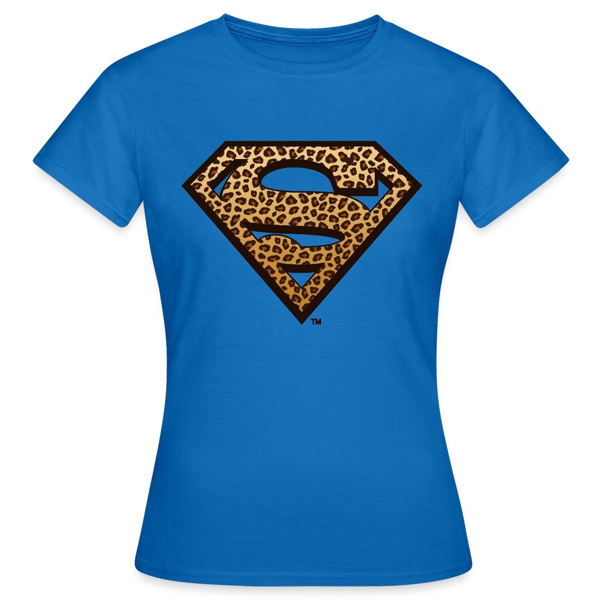 Spreadshirt T-Shirt Superman Leoprint Logo Frauen günstig online kaufen