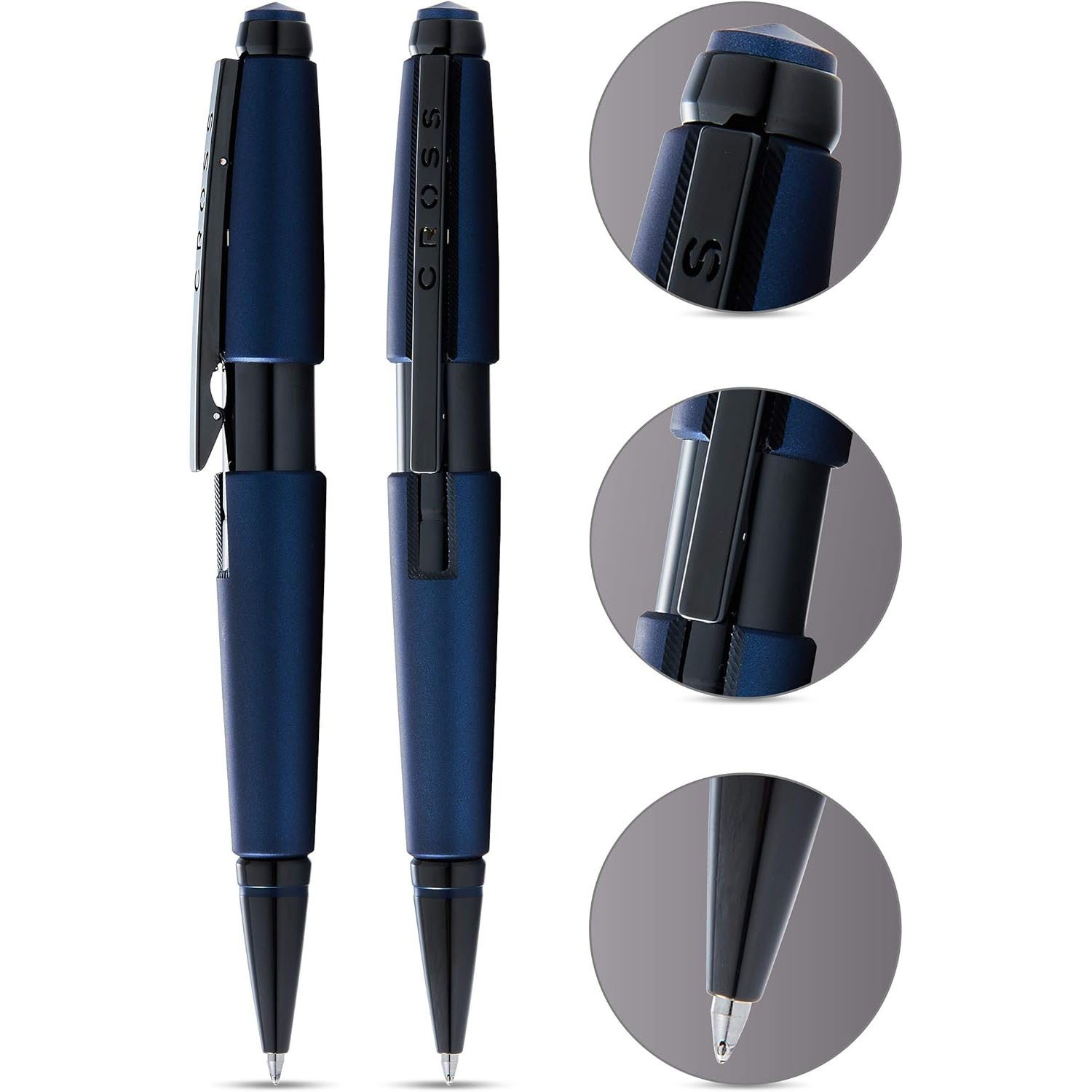 CROSS-USA Tintenroller CROSS Rollerball Edge Mattblau, PVD, mit Gel-Mine