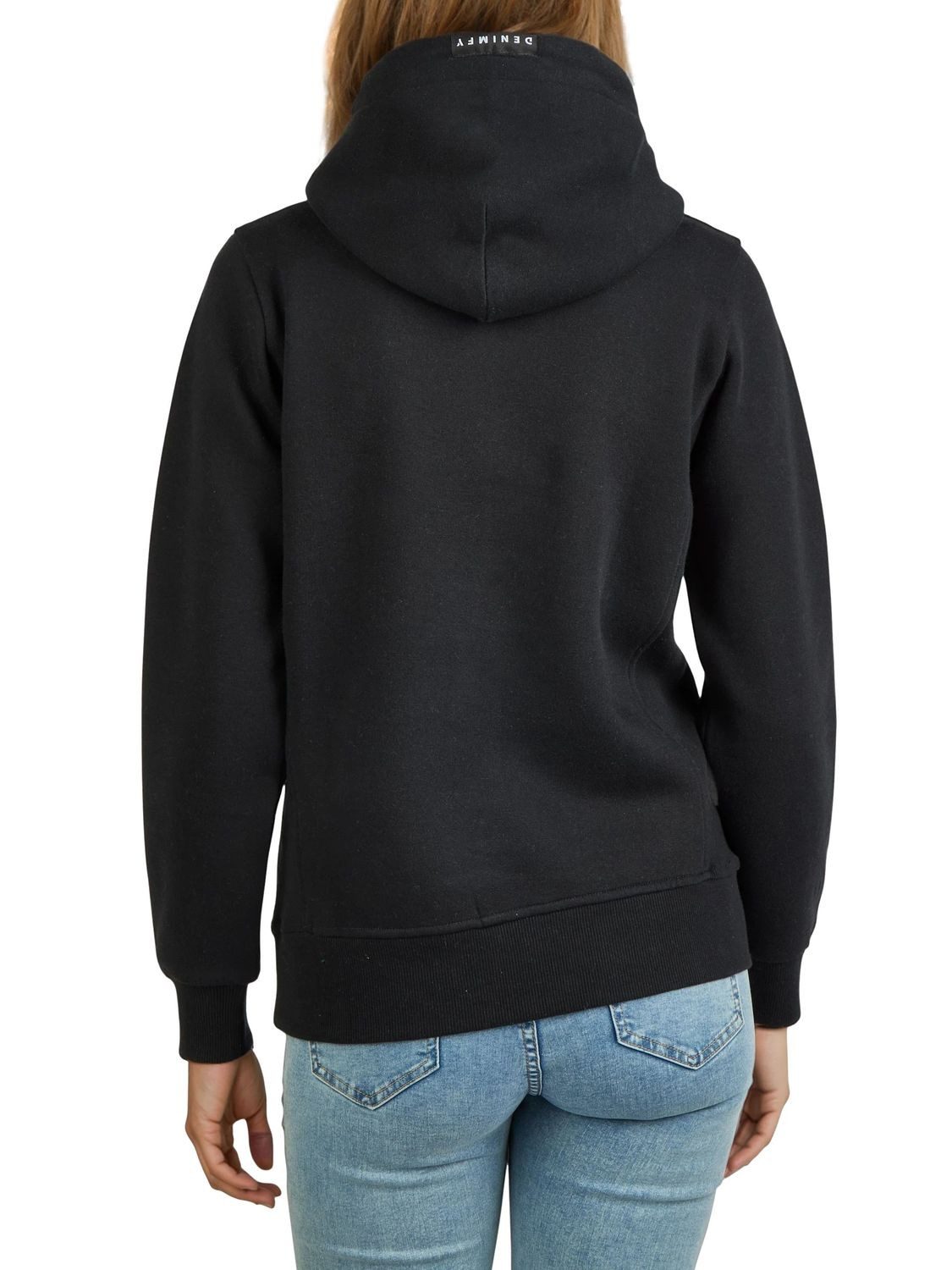 DENIMFY Kapuzenpullover Damen Hoodie DFEmma Regular Fit Longsleeve Sweatshirt mit Kängurutasche