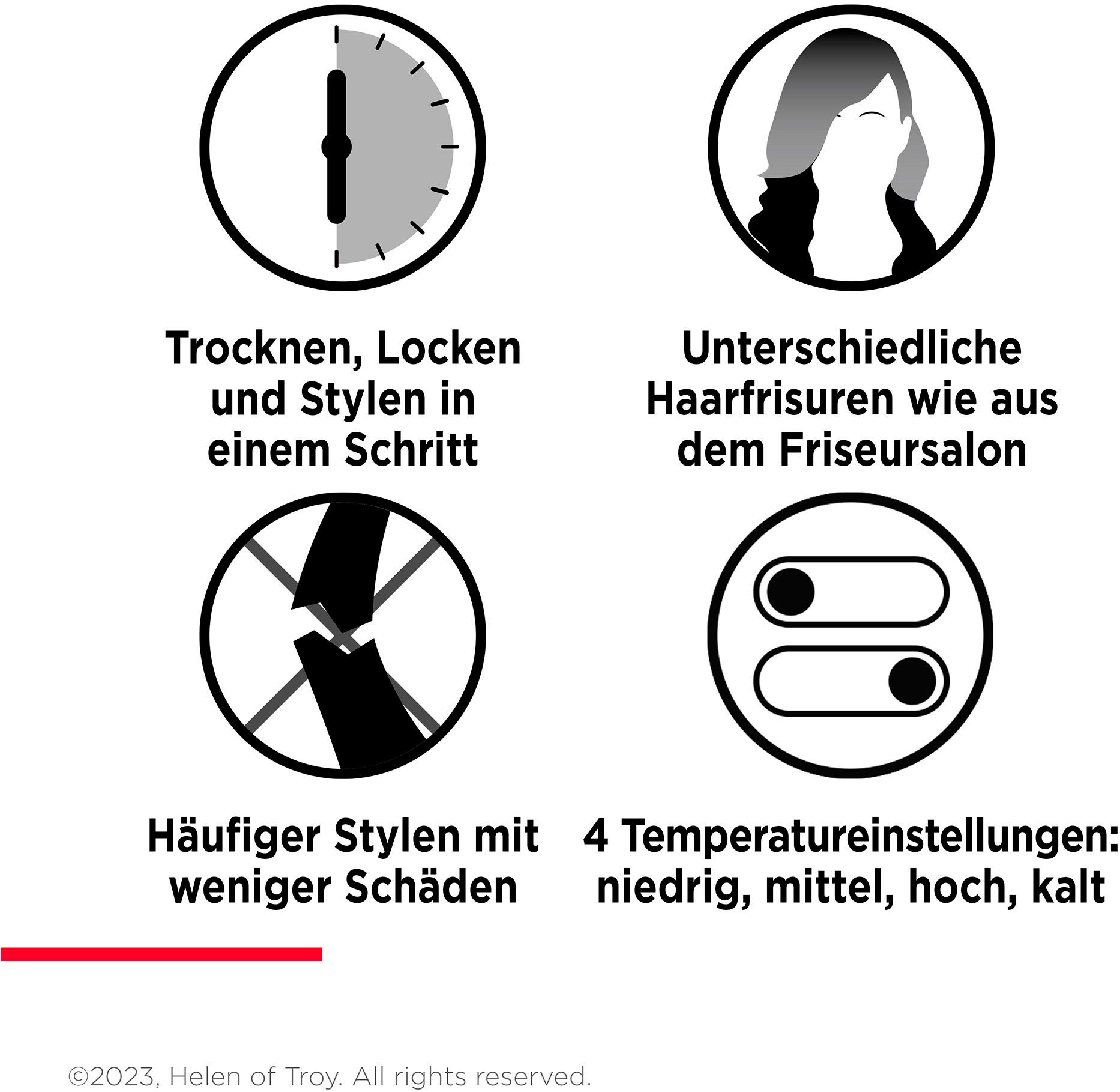 Revlon Multihaarstyler One-Step Haartrockner & Multi-Styler – 3-in-1-Tool, RVDR5333, Abnehmbarer Kopf, Lockenstab, Haartrockner, Styler