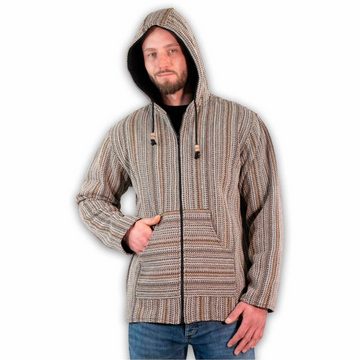 KUNST UND MAGIE Kapuzenfleecejacke Kapuzenjacke Kapu Hoodie + Kapuze und Kängurutaschen alternative Jacke