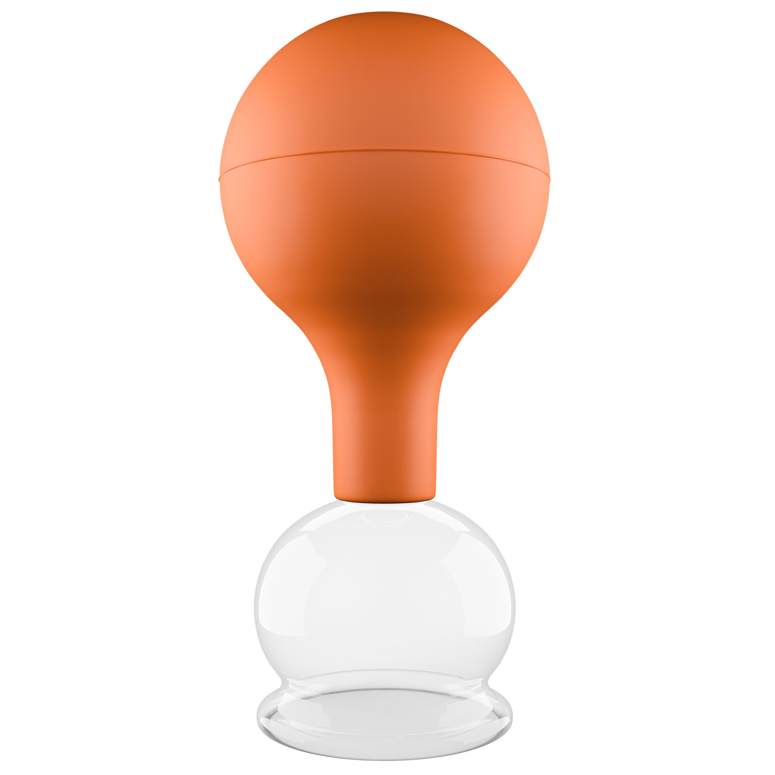 Vakuum-Massager Schröpfglas aus Echtglas braun 40mm