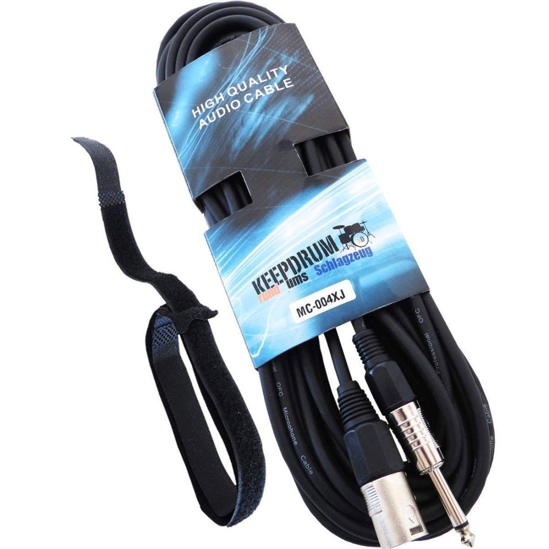 keepdrum keepdrum MC-004XJ 10m Audiokabel XLR-Klinke 2 Stück Audio-Kabel, XLR, 6,35-mm-Klinke (1000 cm), 2 x XLR-Klinke-Kabel – Bild 2 von 3