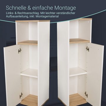 BADEDU Midischrank ARC Midischrank mit verchromtem Griff