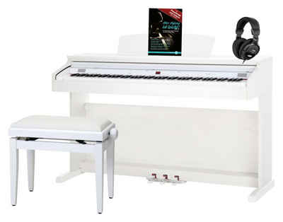 Classic Cantabile Digitalpiano DP-50 E-Piano Set mit 88 Tasten Hammermechanik (Spar-Set, inkl. Klavierbank, Kopfhörer & Schule), Layer-, Split-, Twin-Piano- und Aufnahmefunktion