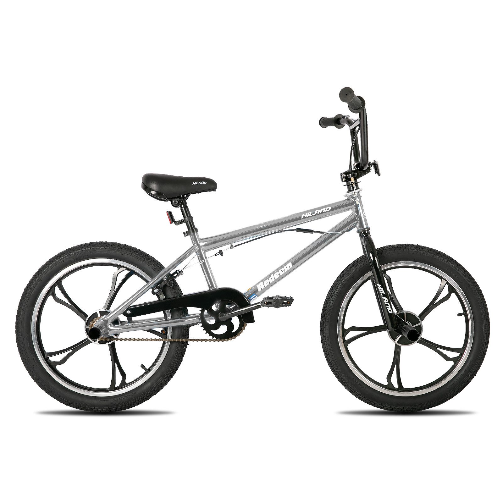 HILAND BMX-Rad 20" BMX Freestyle Fahrrad mit Stahlrahmen & 360° Rotor, 360 Degree Rotor Freestyle, 4 Pegs Single Speed