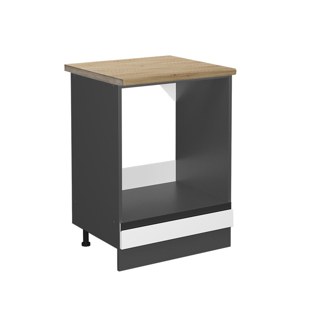 Vicco Herdumbauschrank R-Line, Weiß/Anthrazit, 60 cm, günstig online kaufen