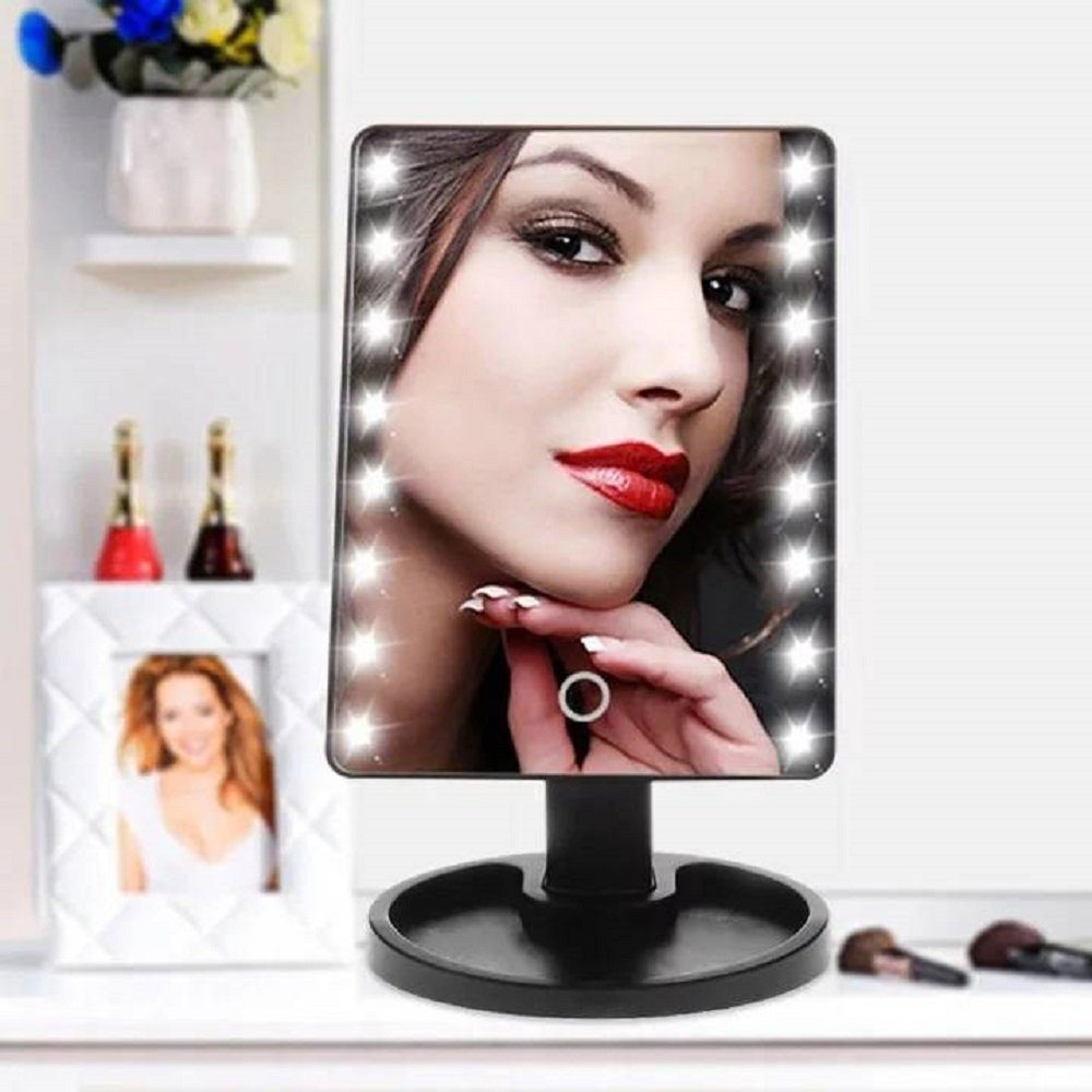 Kosmetikspiegel Schminkspiegel Tischspiegel Rasier Makeup Spiegel LED Beleuchtet 