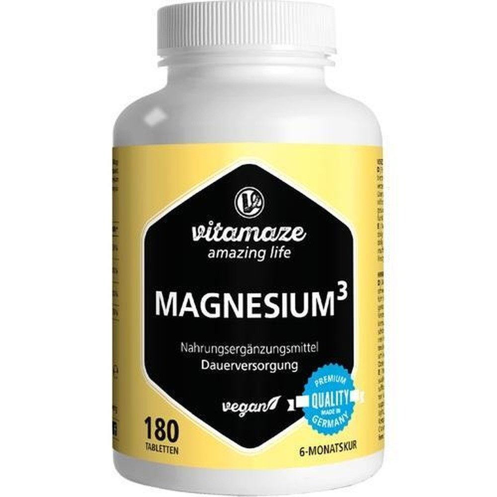 Vitamaze MAGNESIUM 350 mg Komplex Citrat/Oxid/Carbon.vegan 180St Tabletten