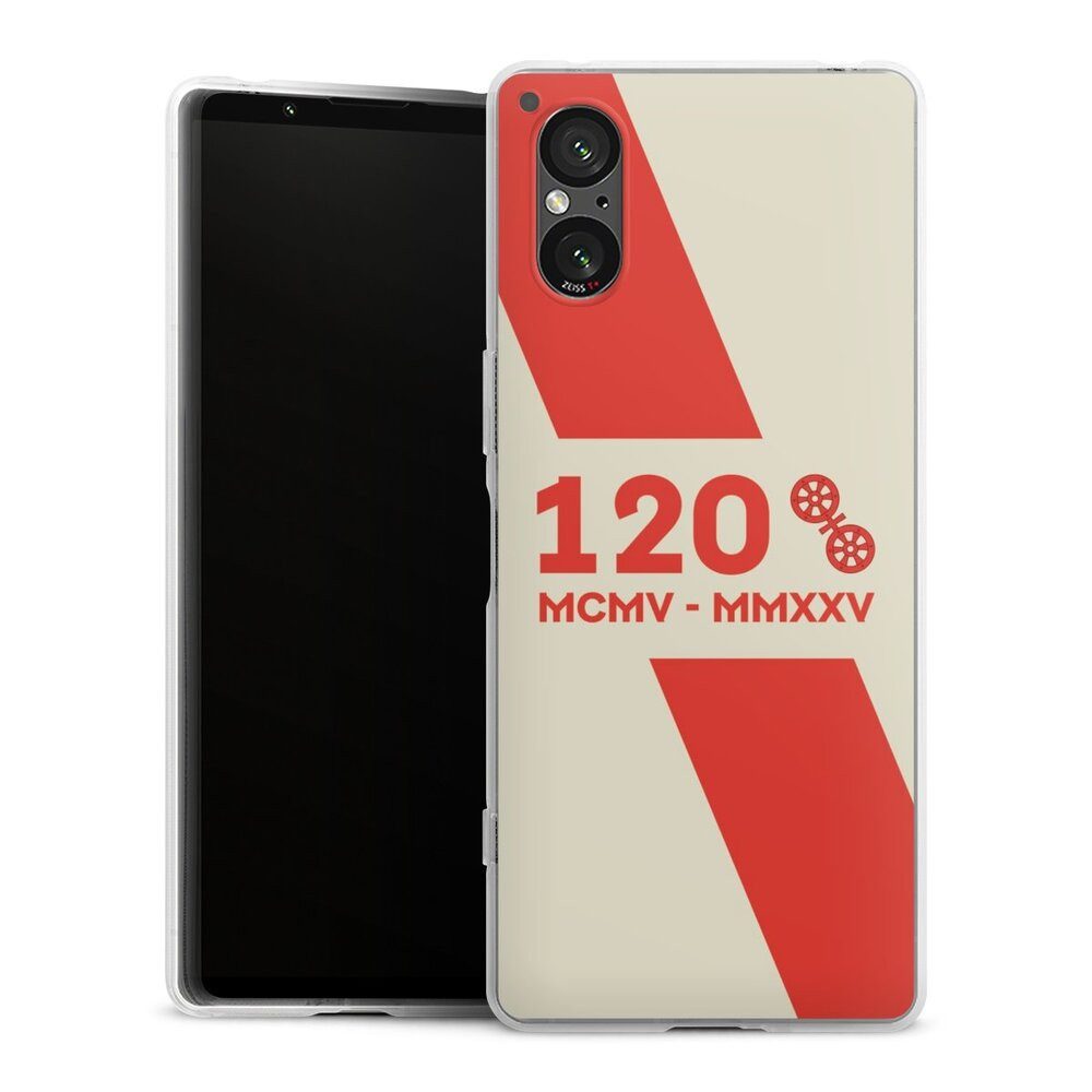 DeinDesign Handyhülle 1. FSV Mainz 05 E.V. 120 Jahre Bundesliga, Sony Xperia 5 V Silikon Hülle Bumper Case Handy Schutzhülle