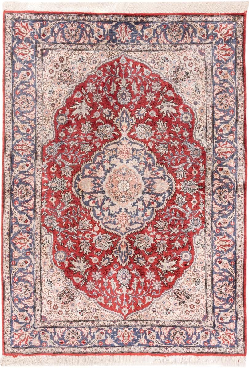 Handgeknüpfter 5 Trading, mm 111x156 Nain Seidenteppich rechteckig, Höhe: Isfahan Orientteppich,