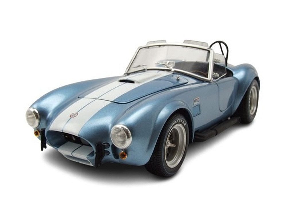 Kyosho Modellauto Shelby Cobra 427 S/C hellblau metallic weiß, Maßstab 1:18
